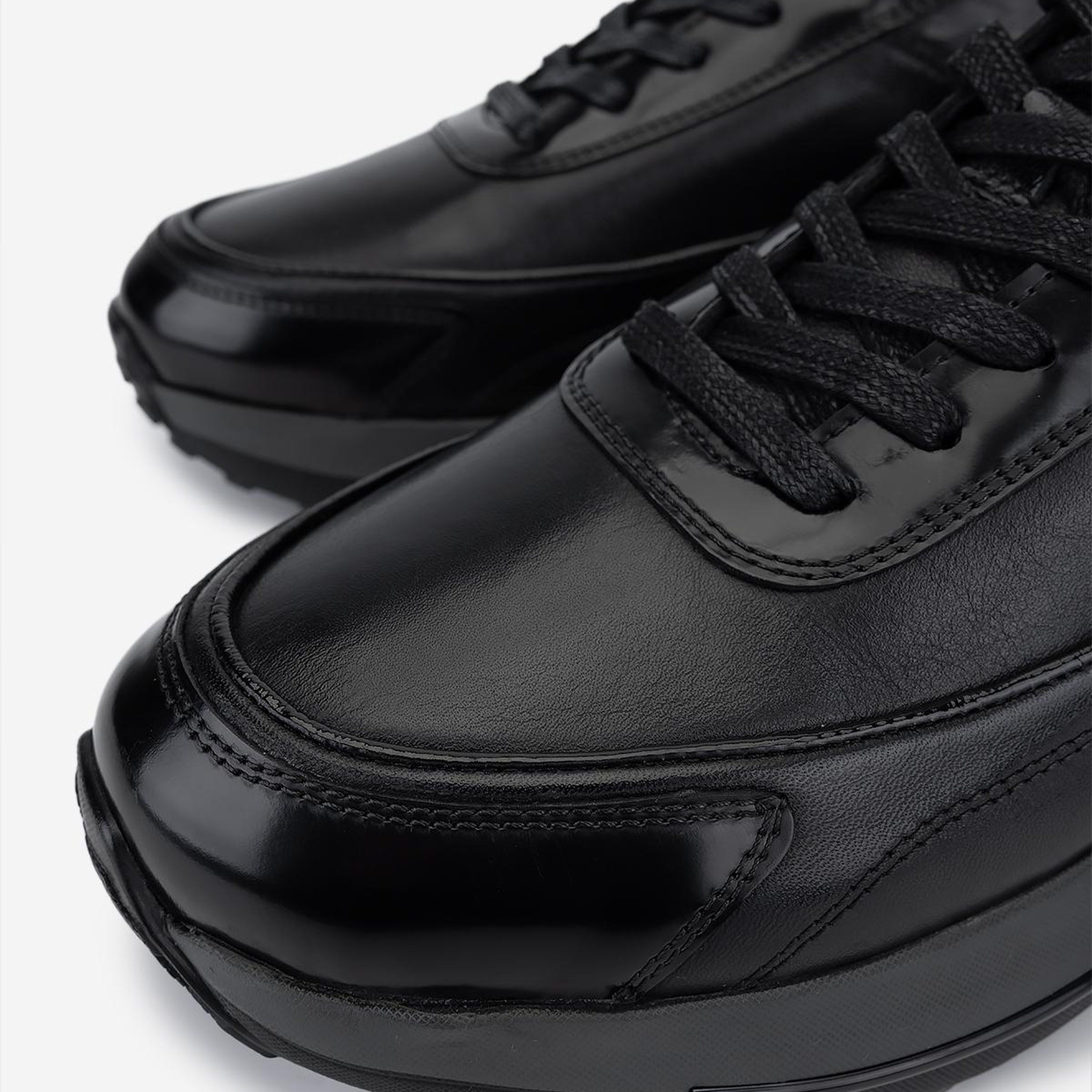 Valmenti Erkek Hakiki Deri Siyah Sneakers & Spor Ayakkabı