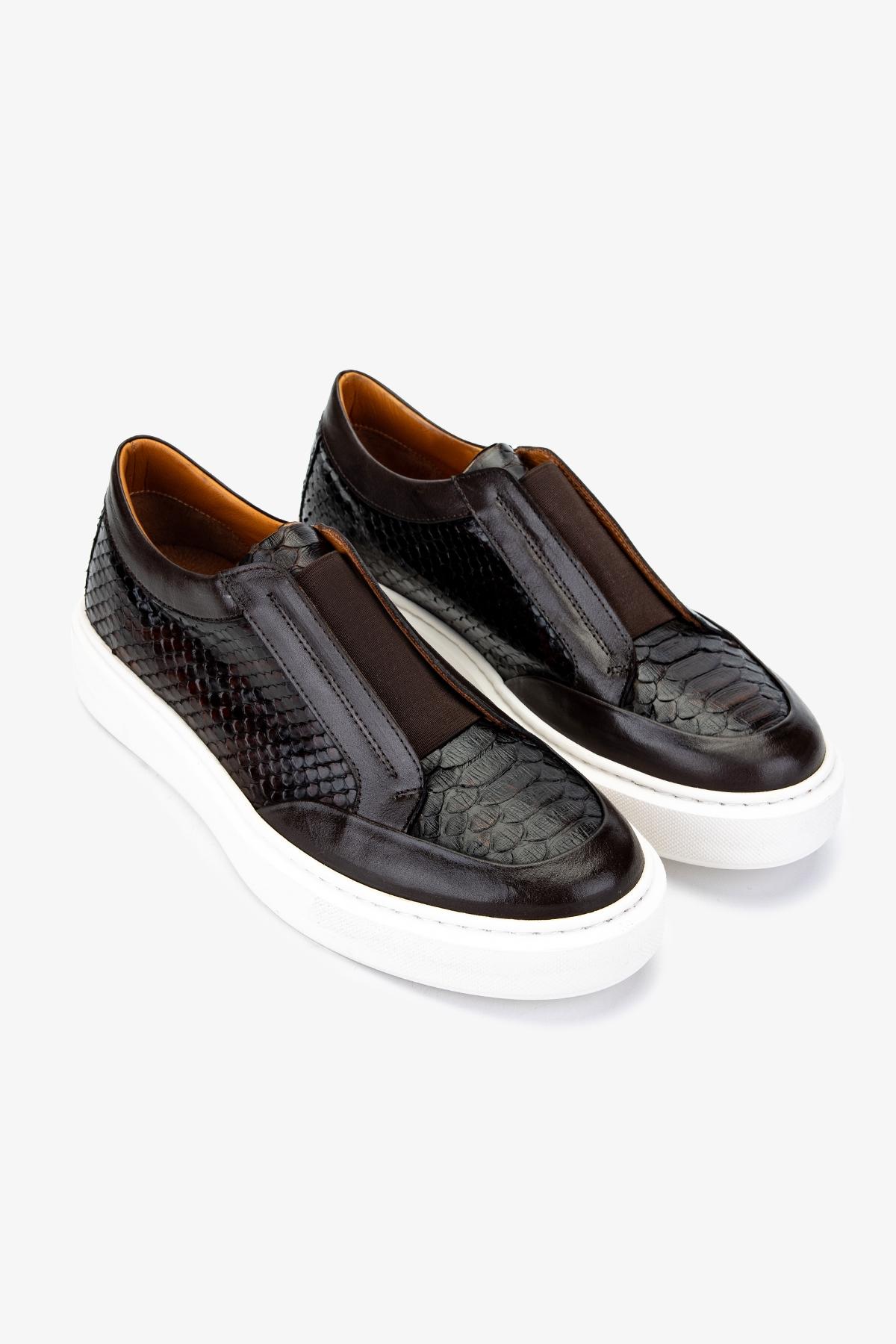 Valmenti Erkek Hakiki Deri Kahverengi Sneakers & Spor Ayakkabı