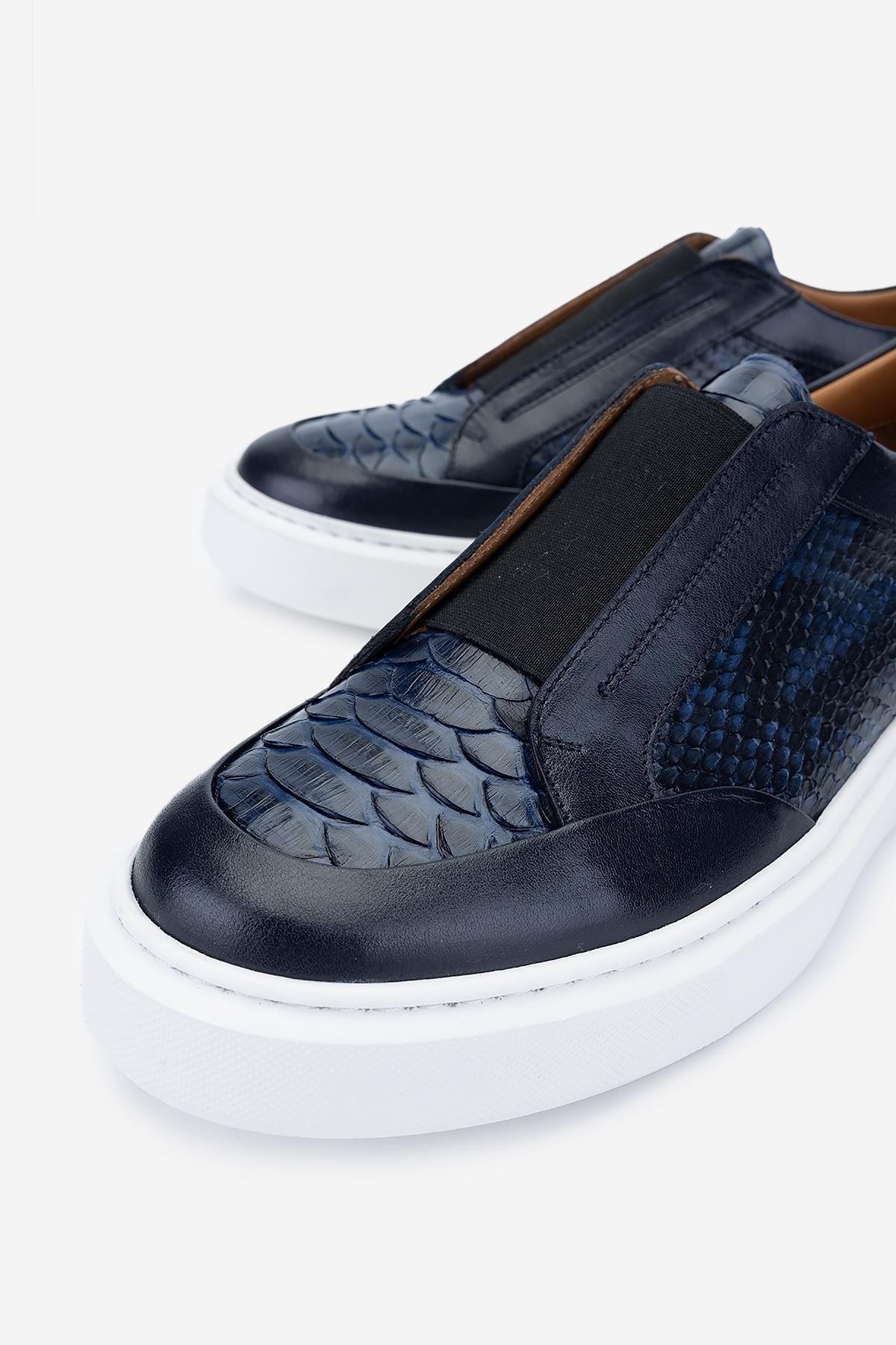 Valmenti Erkek Hakiki Deri Lacivert Sneakers & Spor Ayakkabı