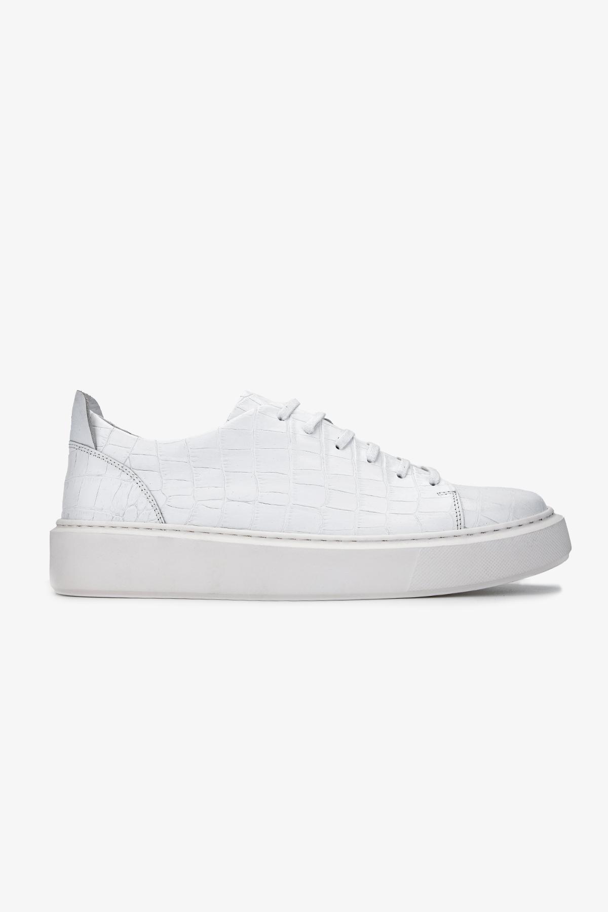 Valmenti Erkek Hakiki Deri Beyaz Sneakers & Spor Ayakkabı