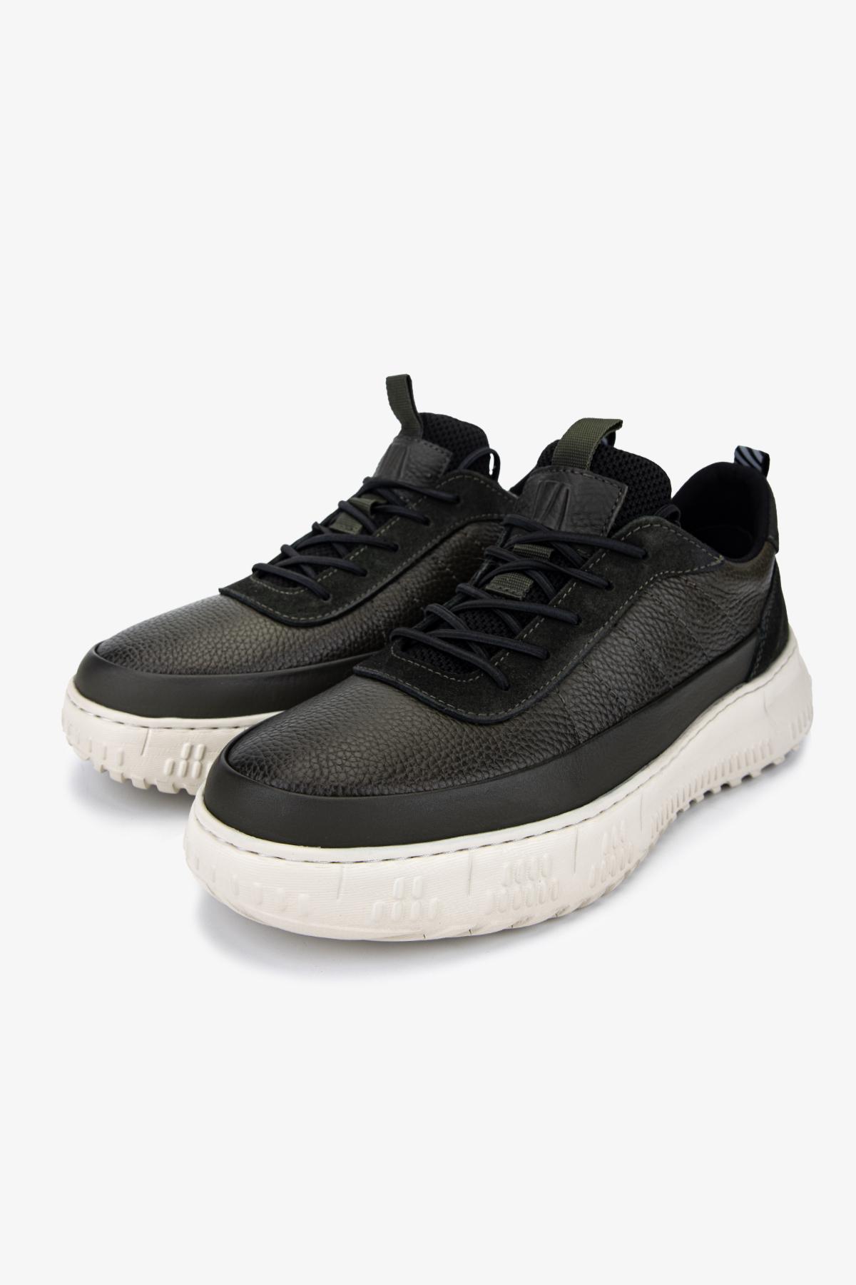 Valmenti Erkek Hakiki Deri Haki Sneakers & Spor Ayakkabı