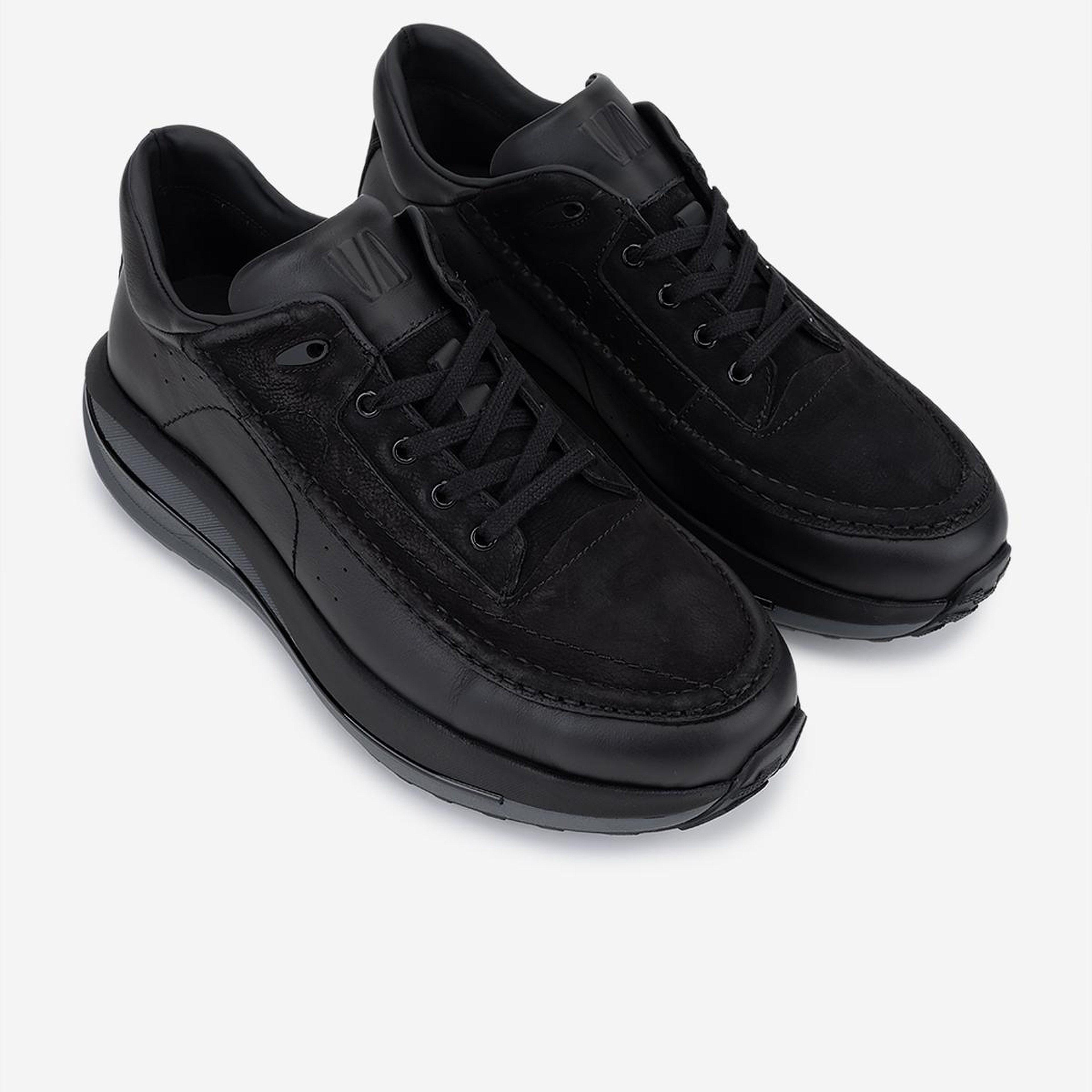 Valmenti Erkek Hakiki Deri Siyah Sneakers & Spor Ayakkabı