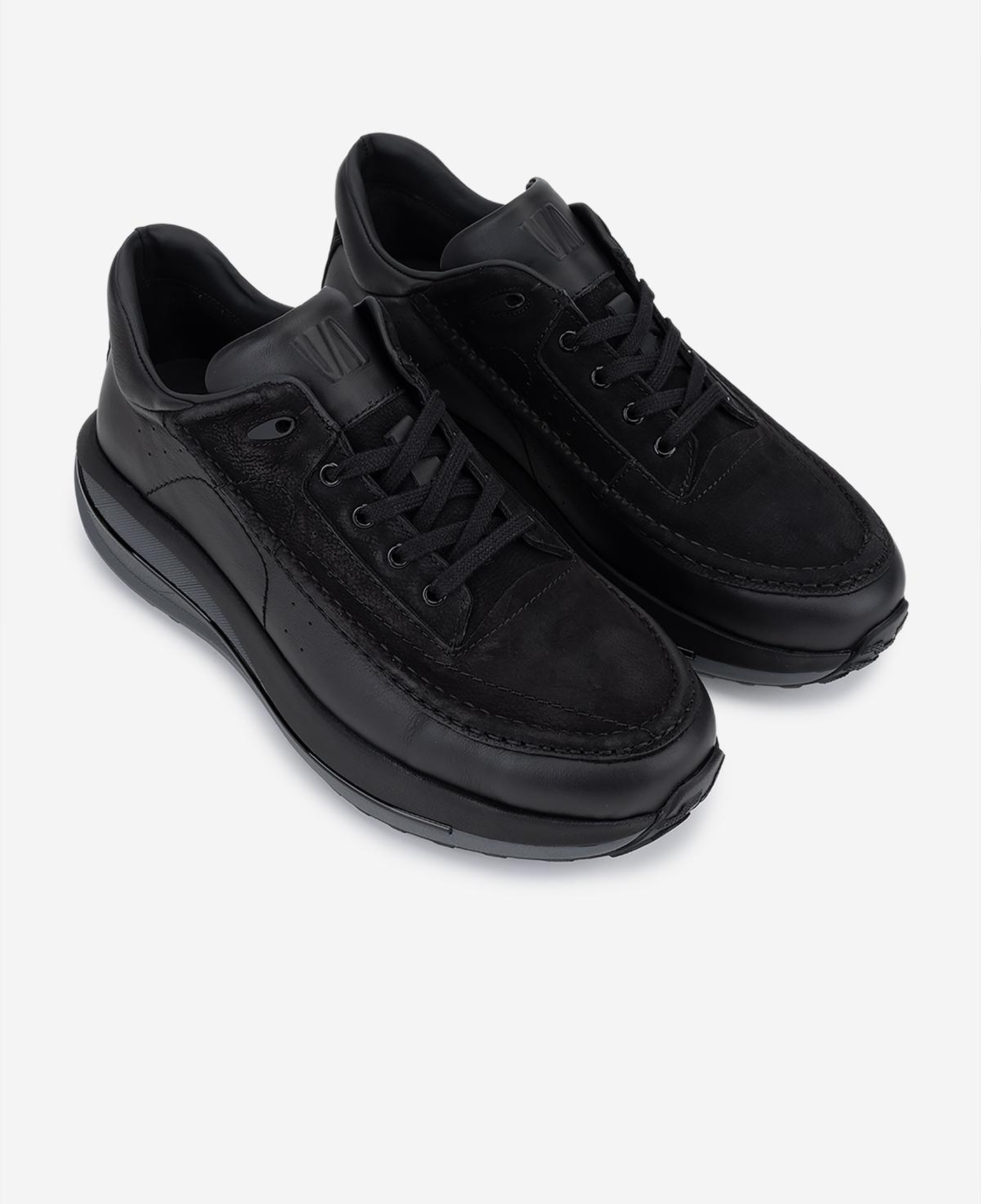 Valmenti Erkek Hakiki Deri Siyah Sneakers & Spor Ayakkabı