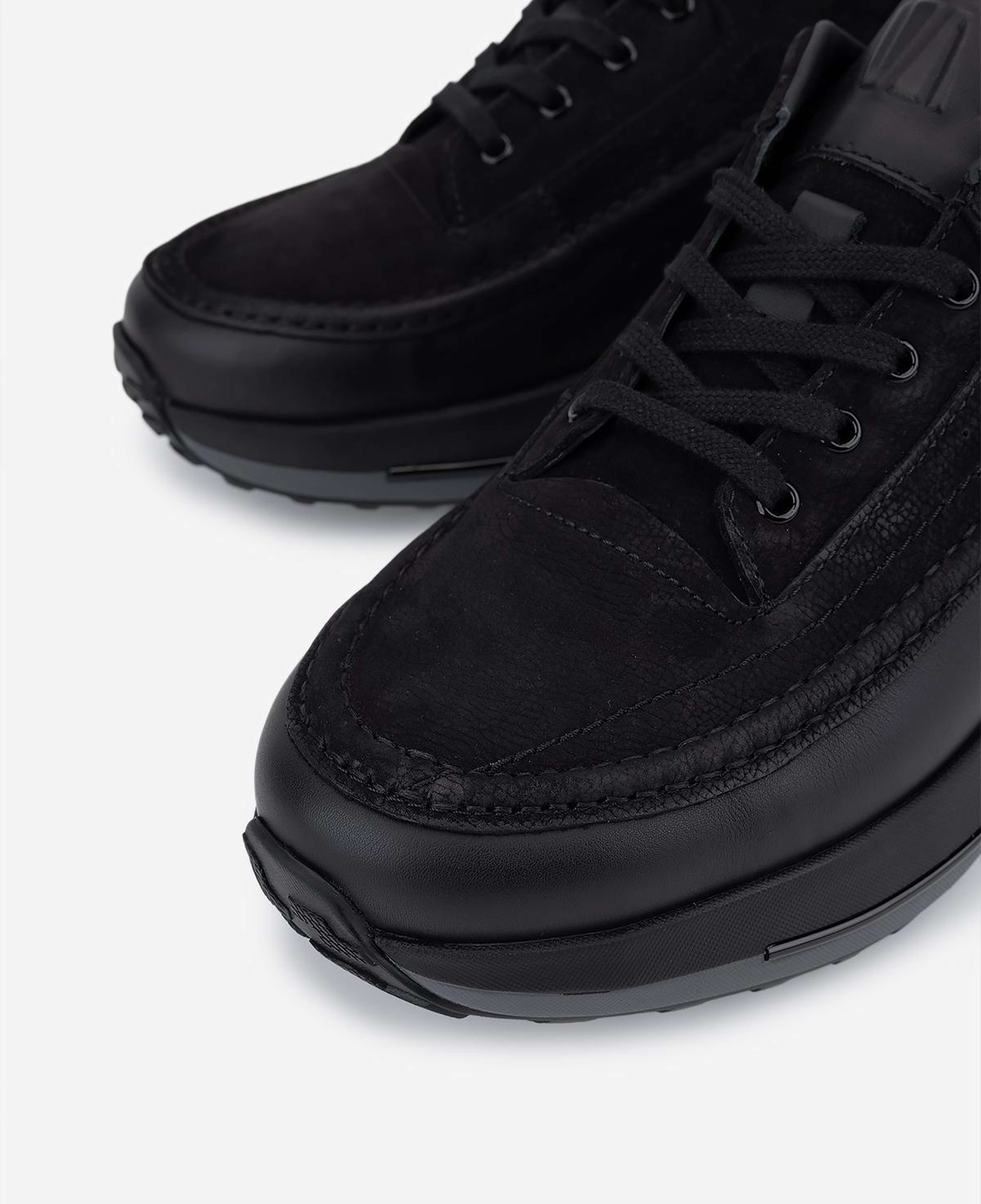 Valmenti Erkek Hakiki Deri Siyah Sneakers & Spor Ayakkabı