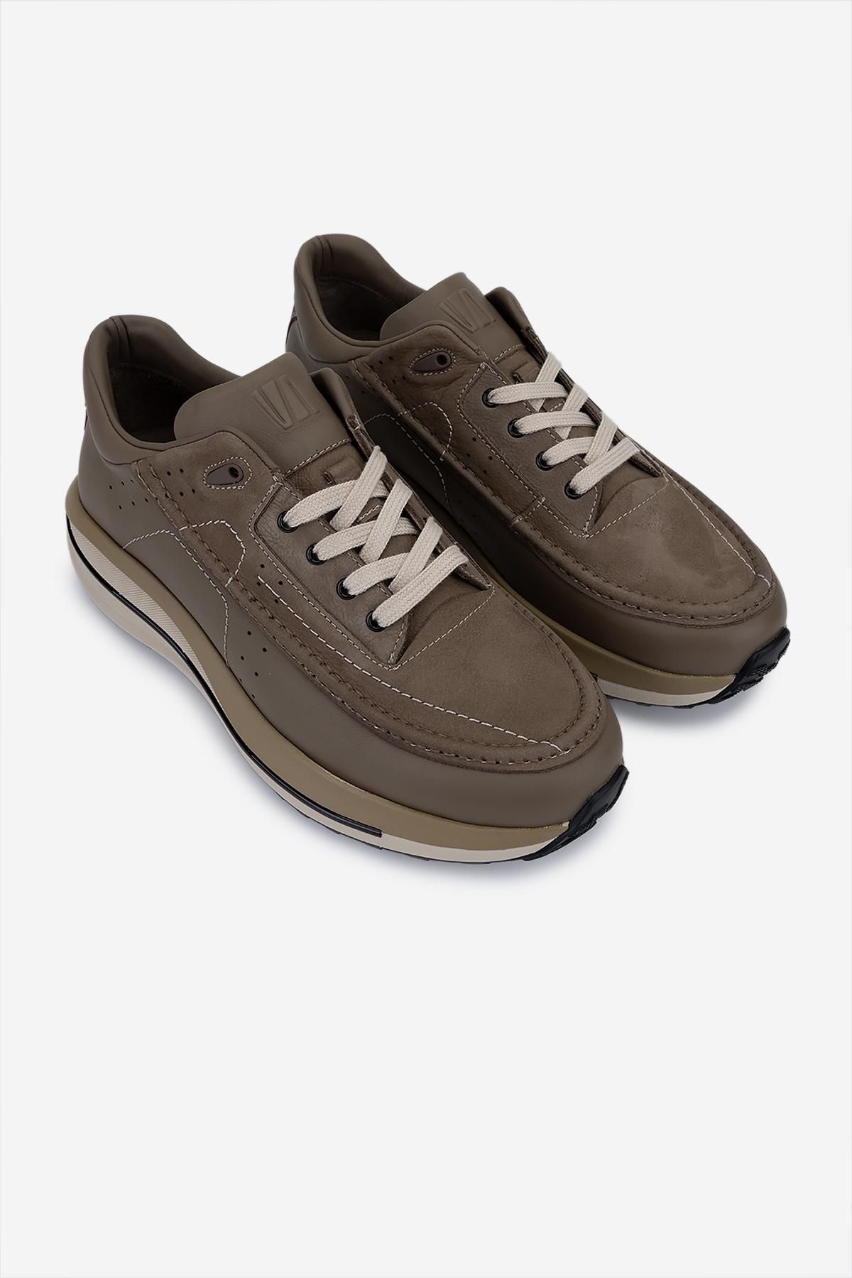Valmenti Erkek Hakiki Deri Vizon Sneakers & Spor Ayakkabı
