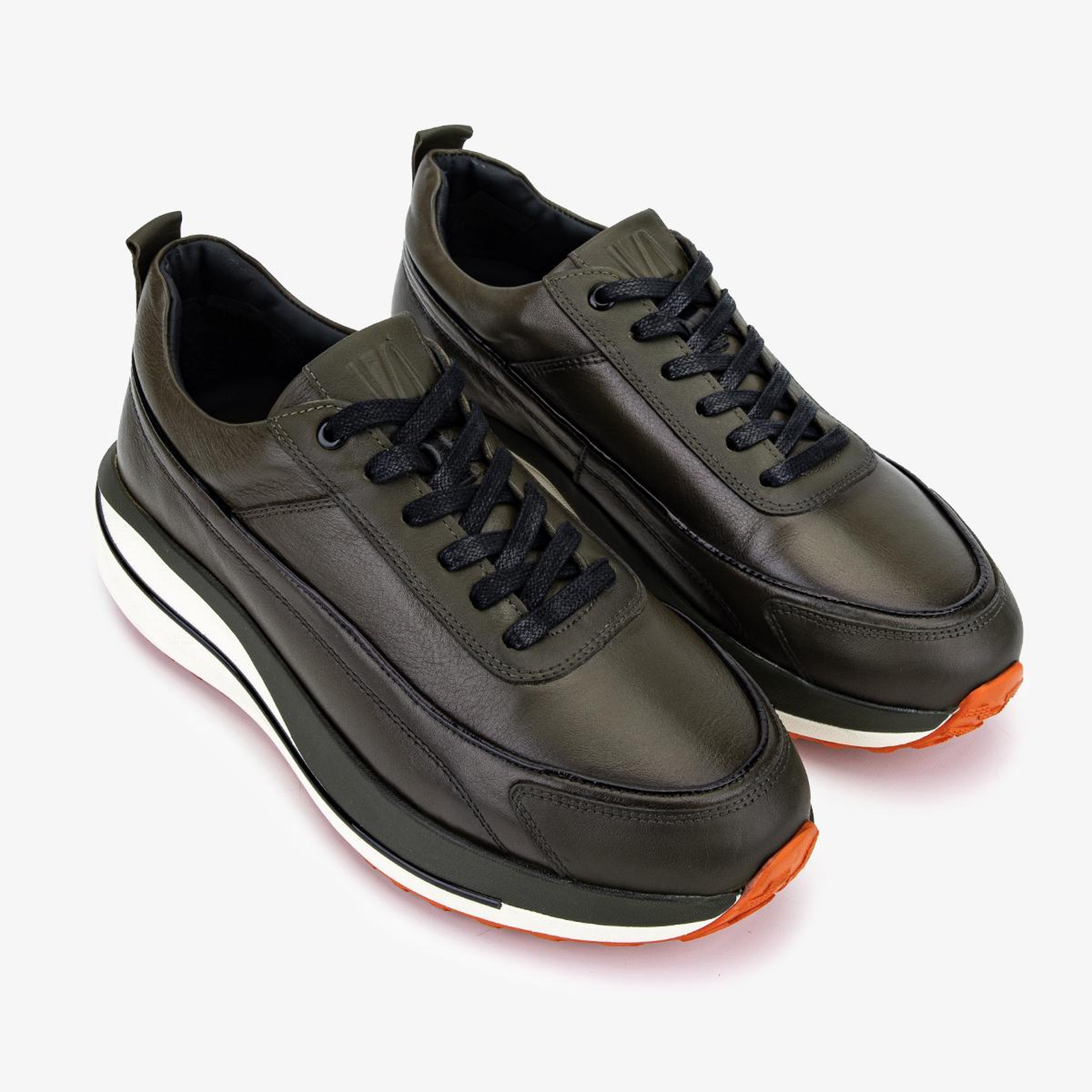 Valmenti Erkek Hakiki Deri Haki Sneakers & Spor Ayakkabı