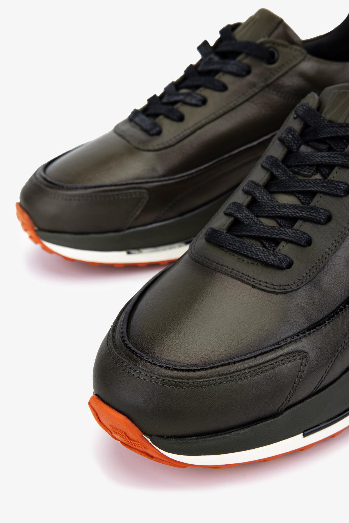 Valmenti Erkek Hakiki Deri Haki Sneakers & Spor Ayakkabı