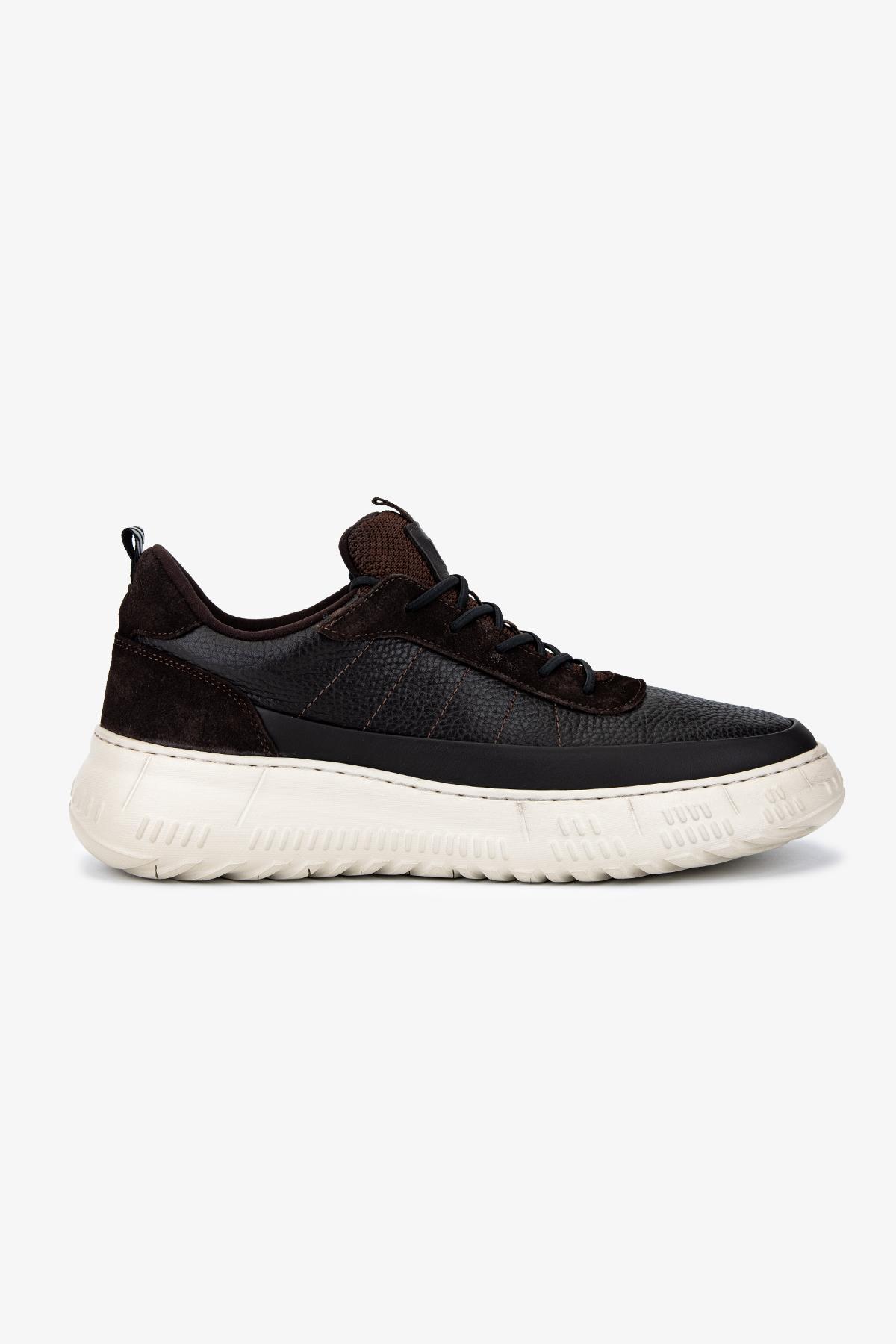 Valmenti Erkek Hakiki Deri Kahverengi Süet Sneakers & Spor Ayakkabı