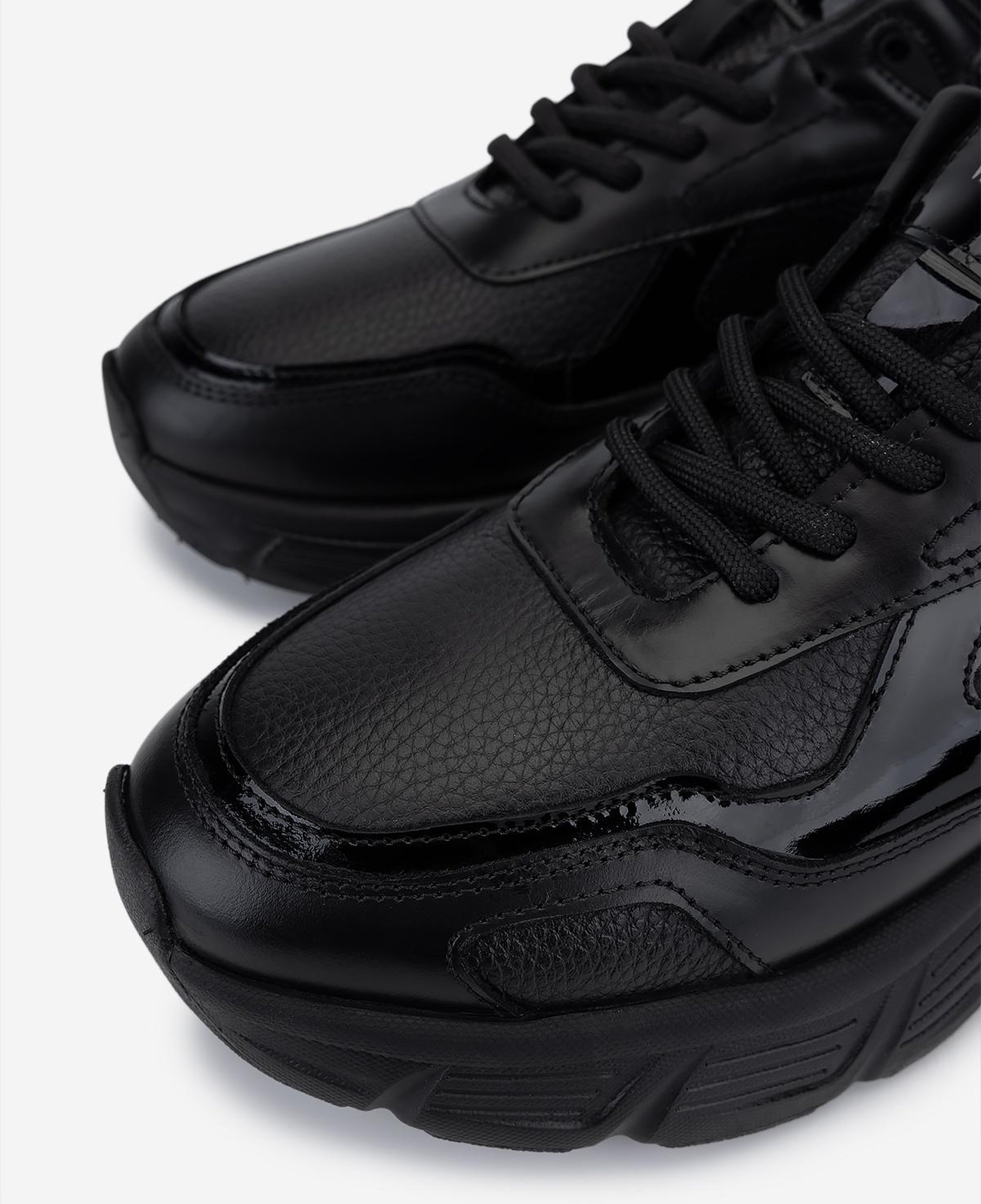 Valmenti Erkek Hakiki Deri Siyah Sneakers & Spor Ayakkabı