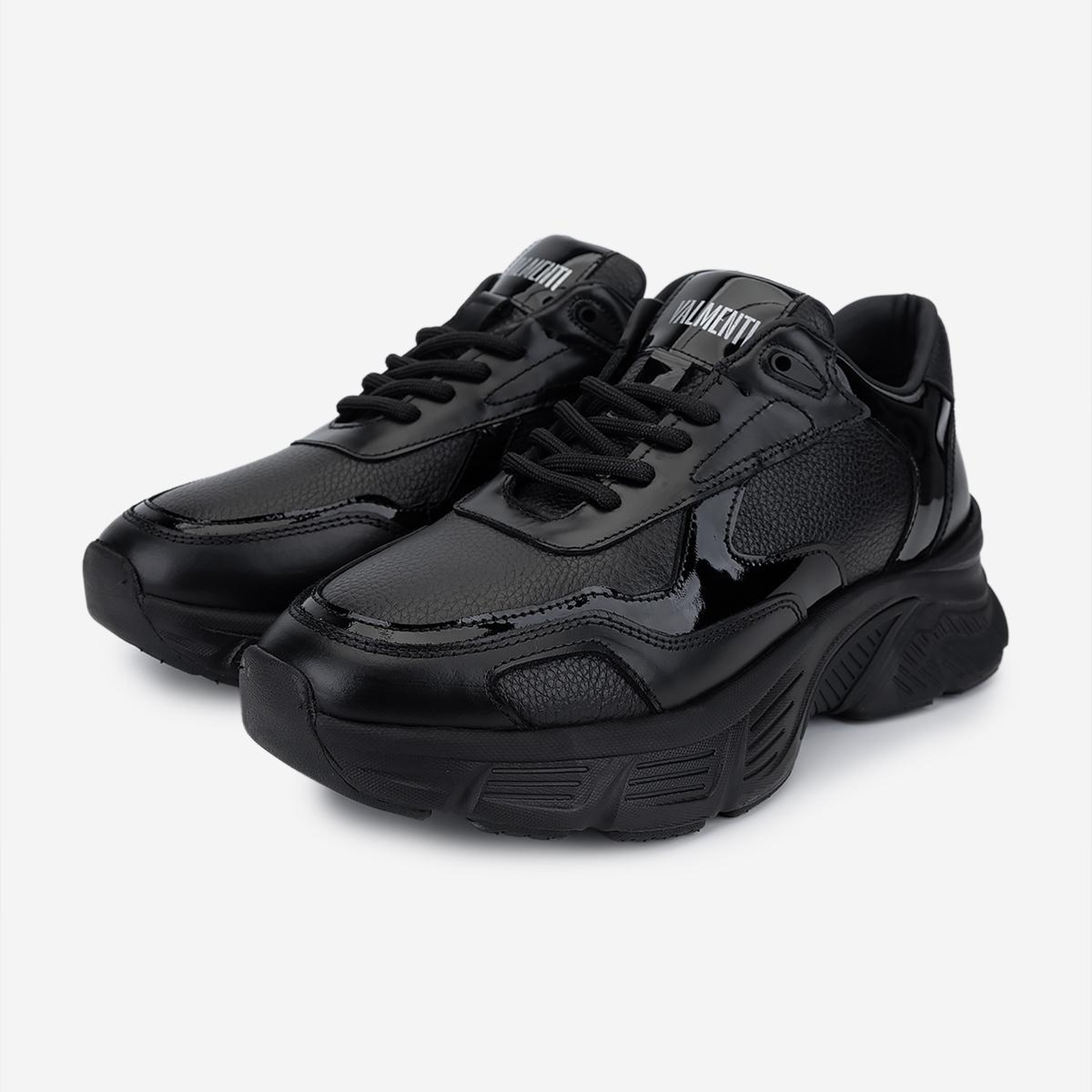 Valmenti Erkek Hakiki Deri Siyah Sneakers & Spor Ayakkabı