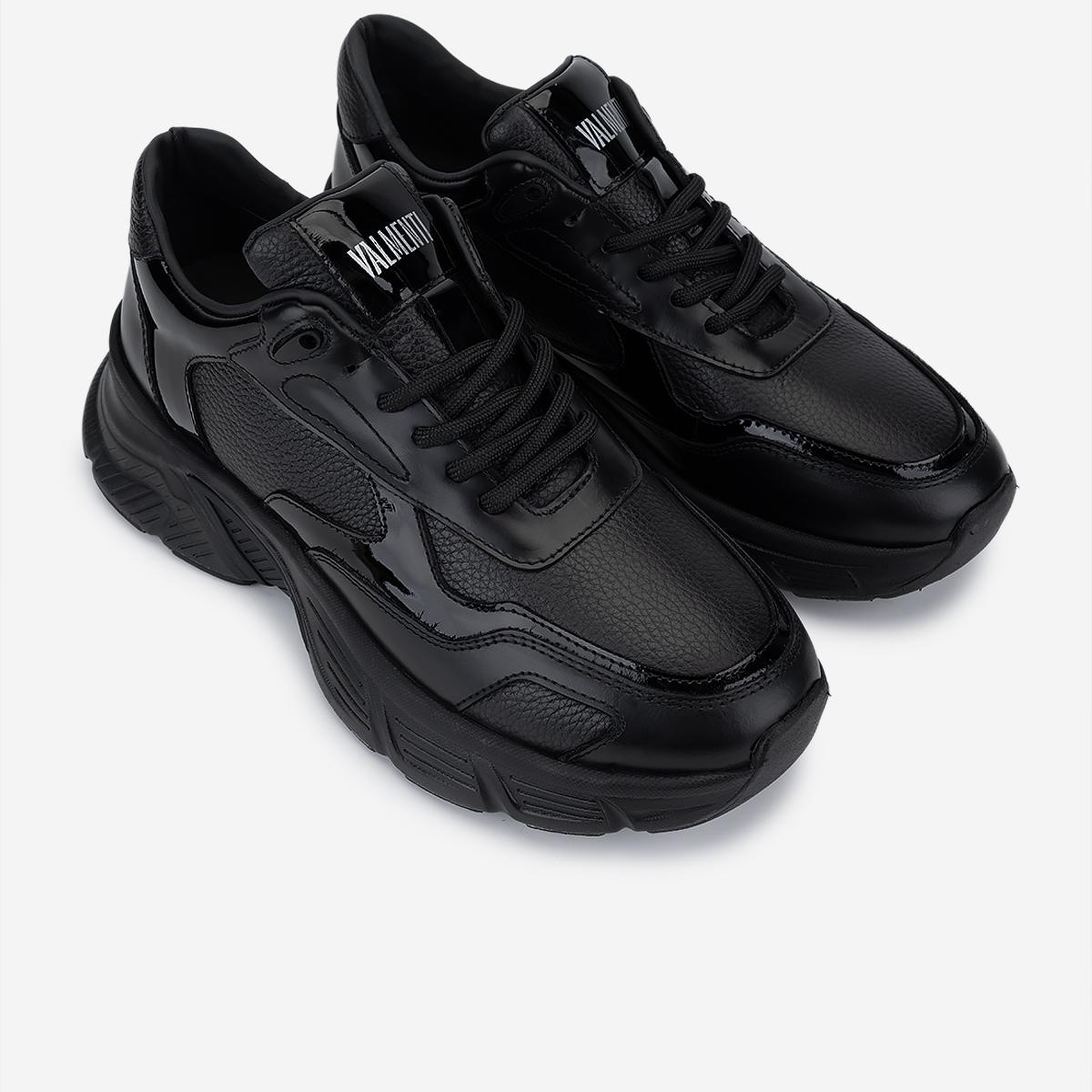 Valmenti Erkek Hakiki Deri Siyah Sneakers & Spor Ayakkabı