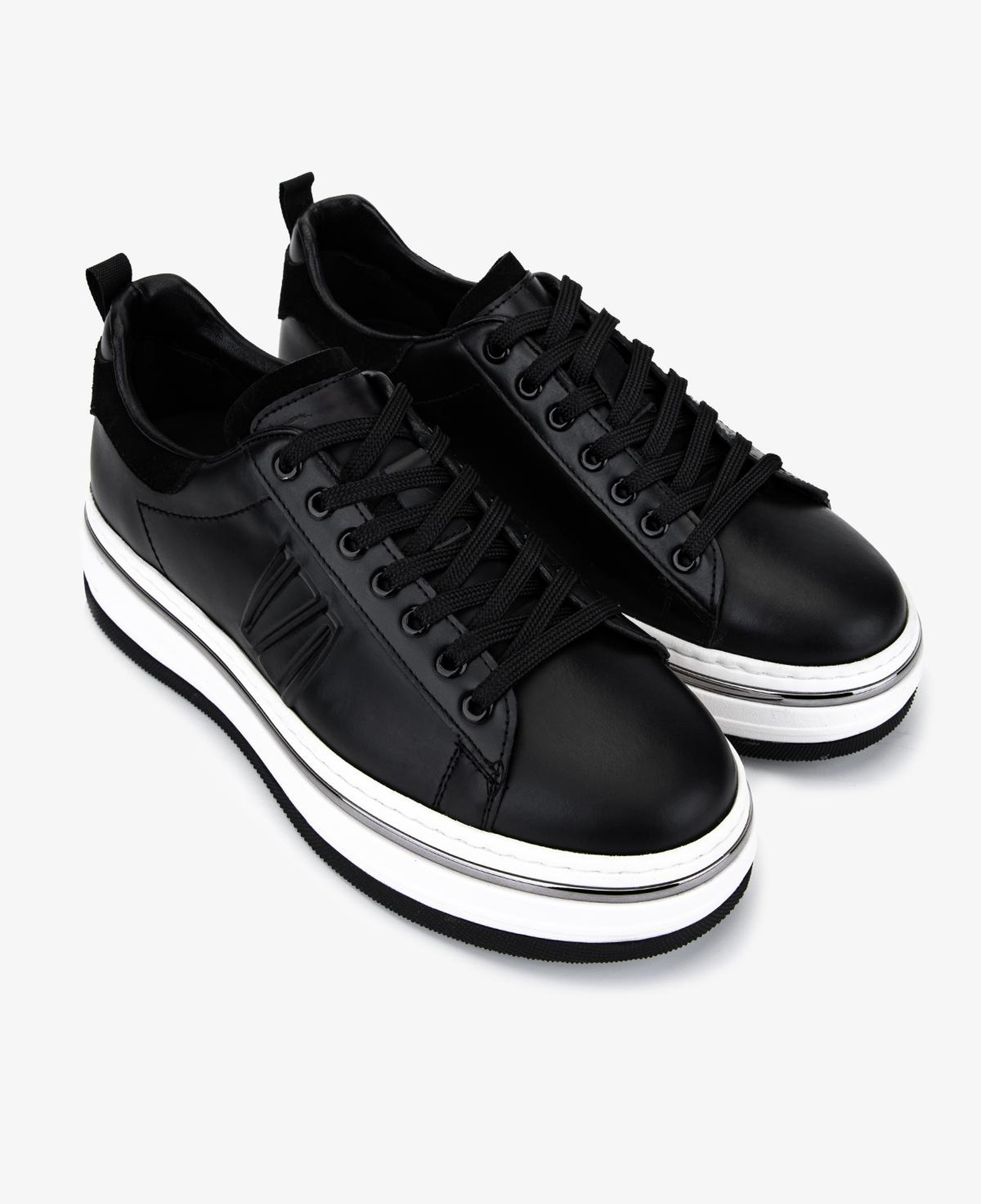 Valmenti Erkek Hakiki Deri Siyah Sneakers & Spor Ayakkabı