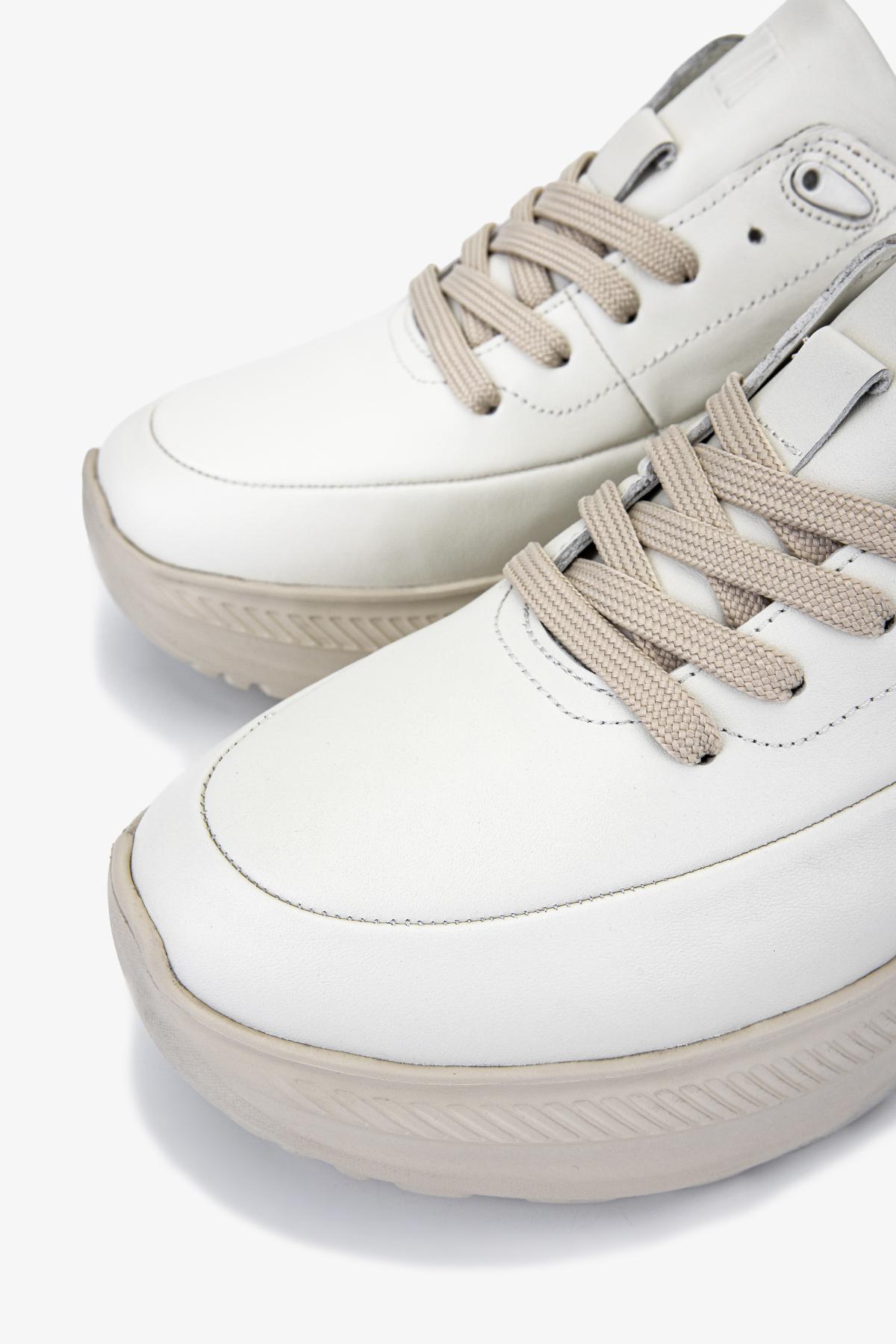 Valmenti Erkek Hakiki Deri Beyaz Sneakers & Spor Ayakkabı