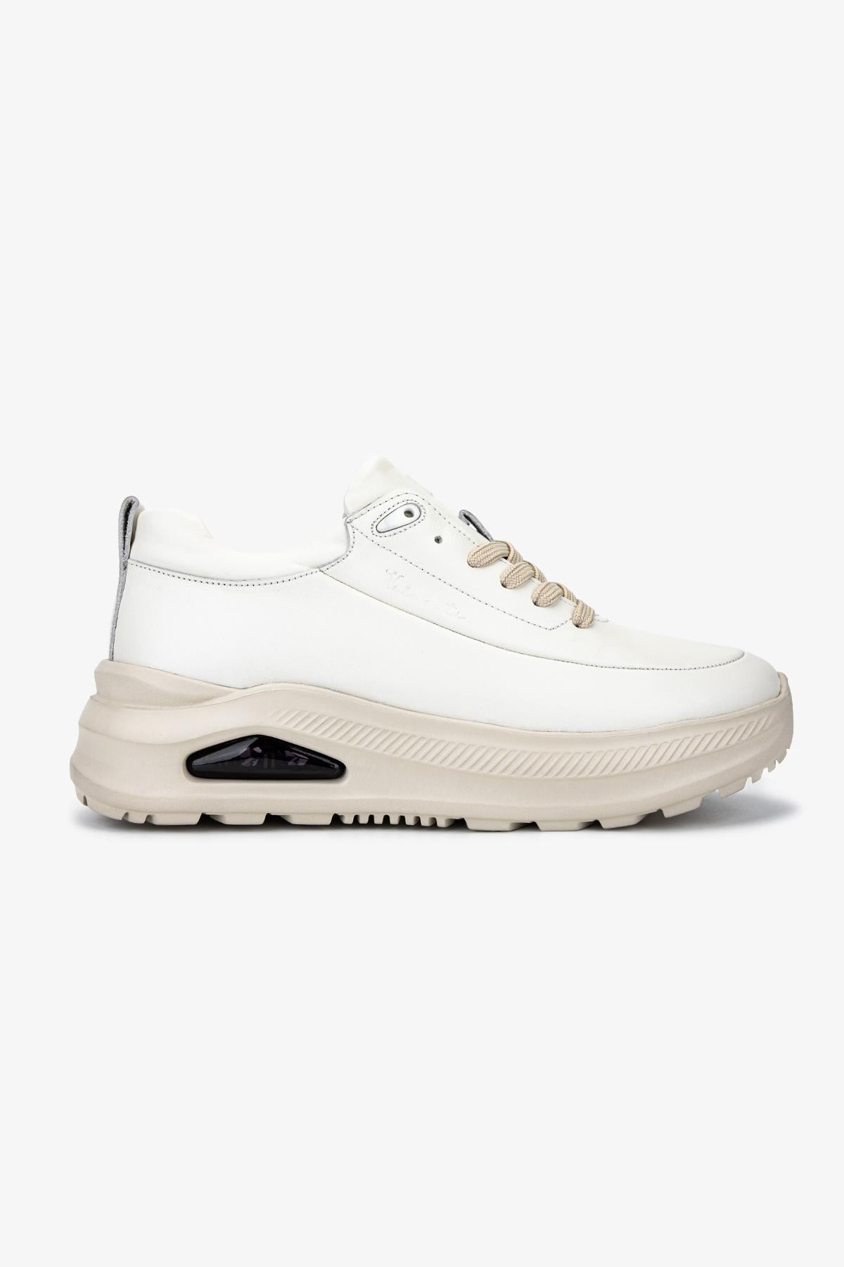 Valmenti Erkek Hakiki Deri Beyaz Sneakers & Spor Ayakkabı