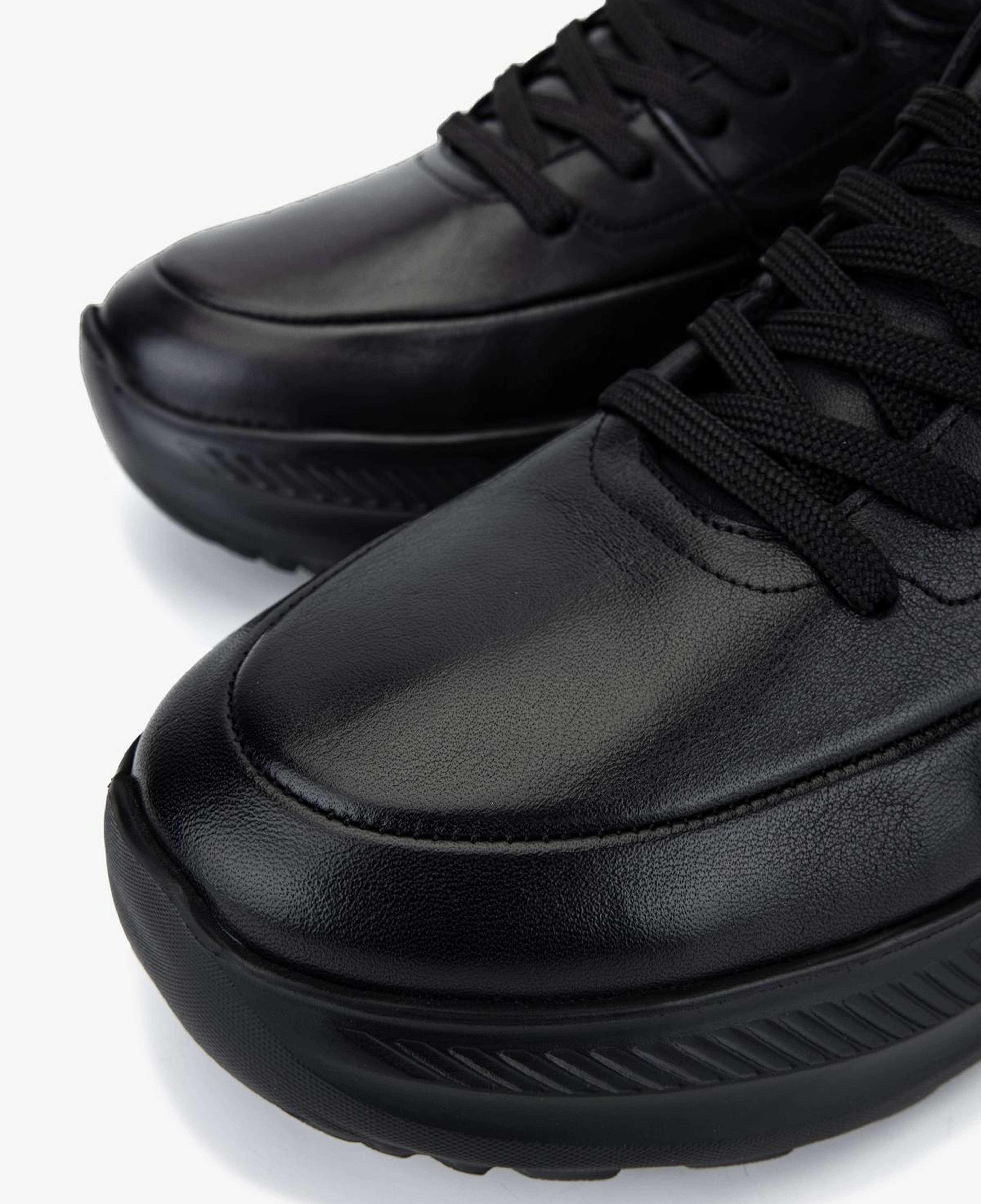 Valmenti Erkek Hakiki Deri Siyah Sneakers & Spor Ayakkabı