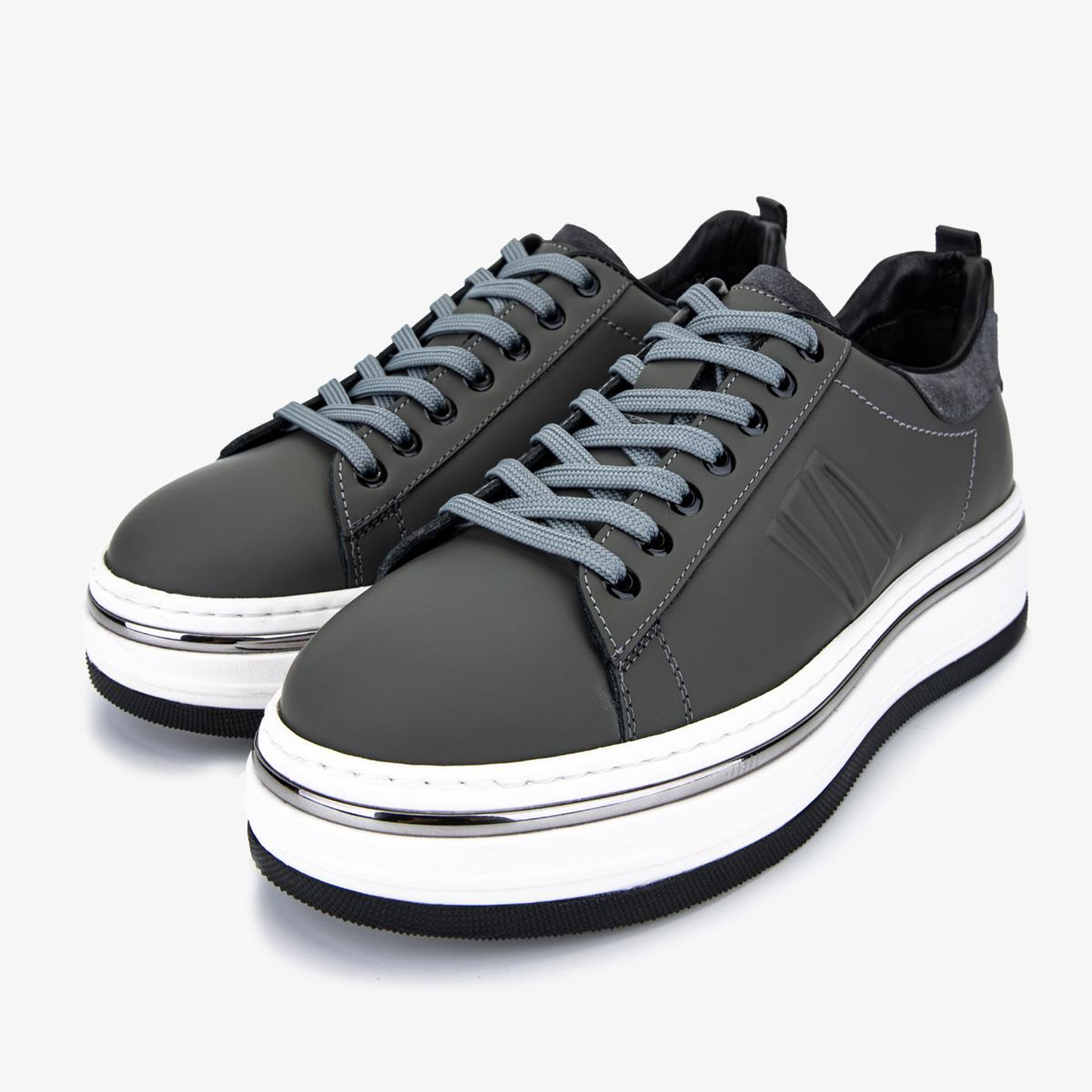 Valmenti Erkek Hakiki Deri Gri Sneakers & Spor Ayakkabı