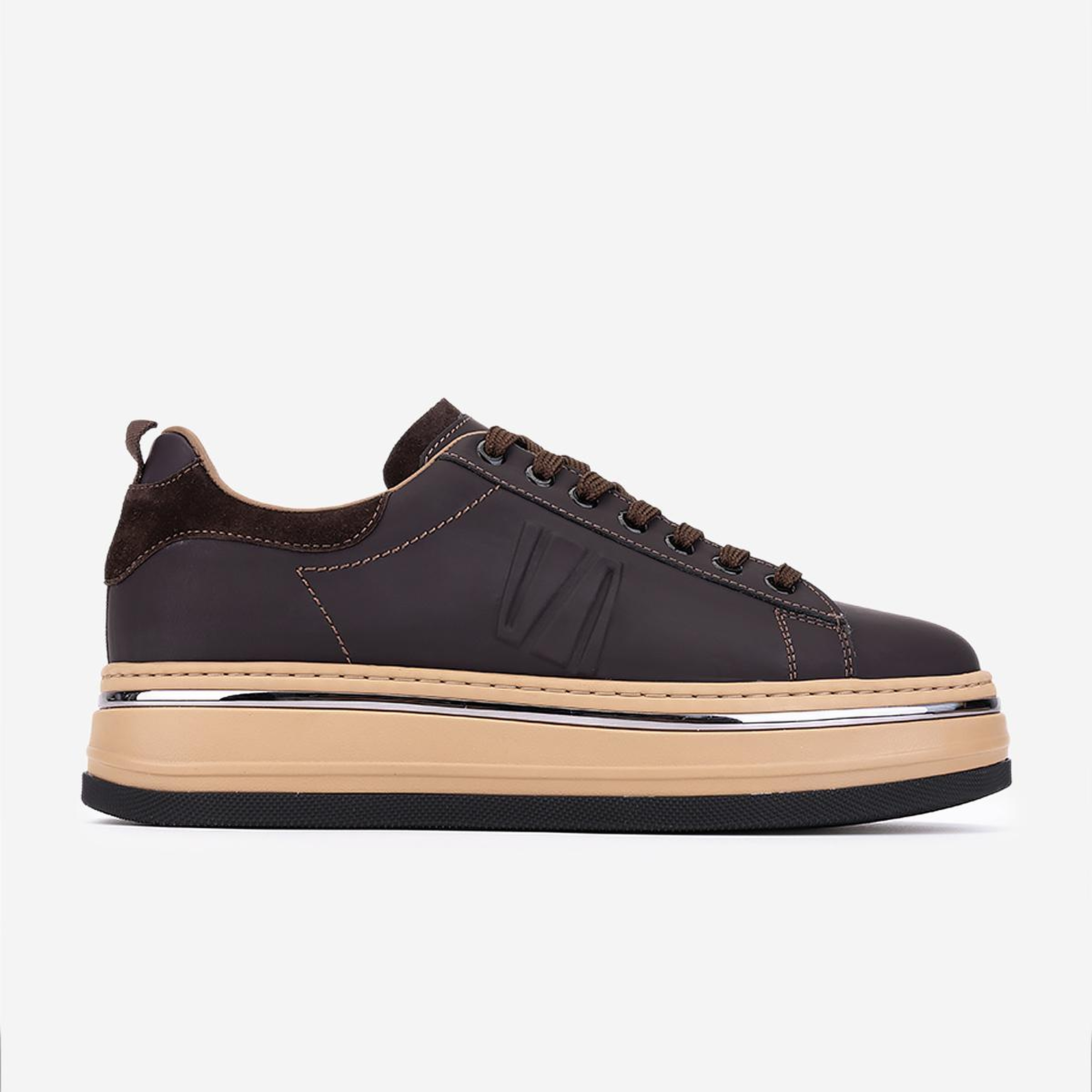 Valmenti Erkek Hakiki Deri Kahverengi Sneakers & Spor Ayakkabı