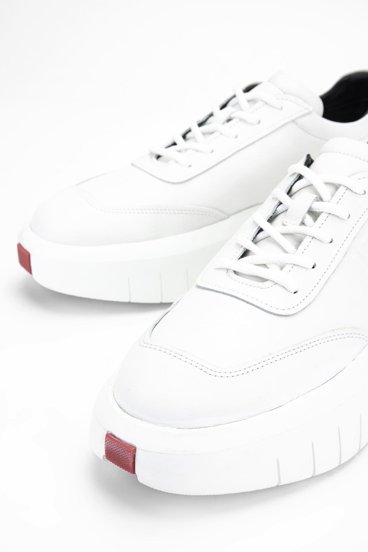 Valmenti Erkek Hakiki Deri Beyaz Sneakers & Spor Ayakkabı