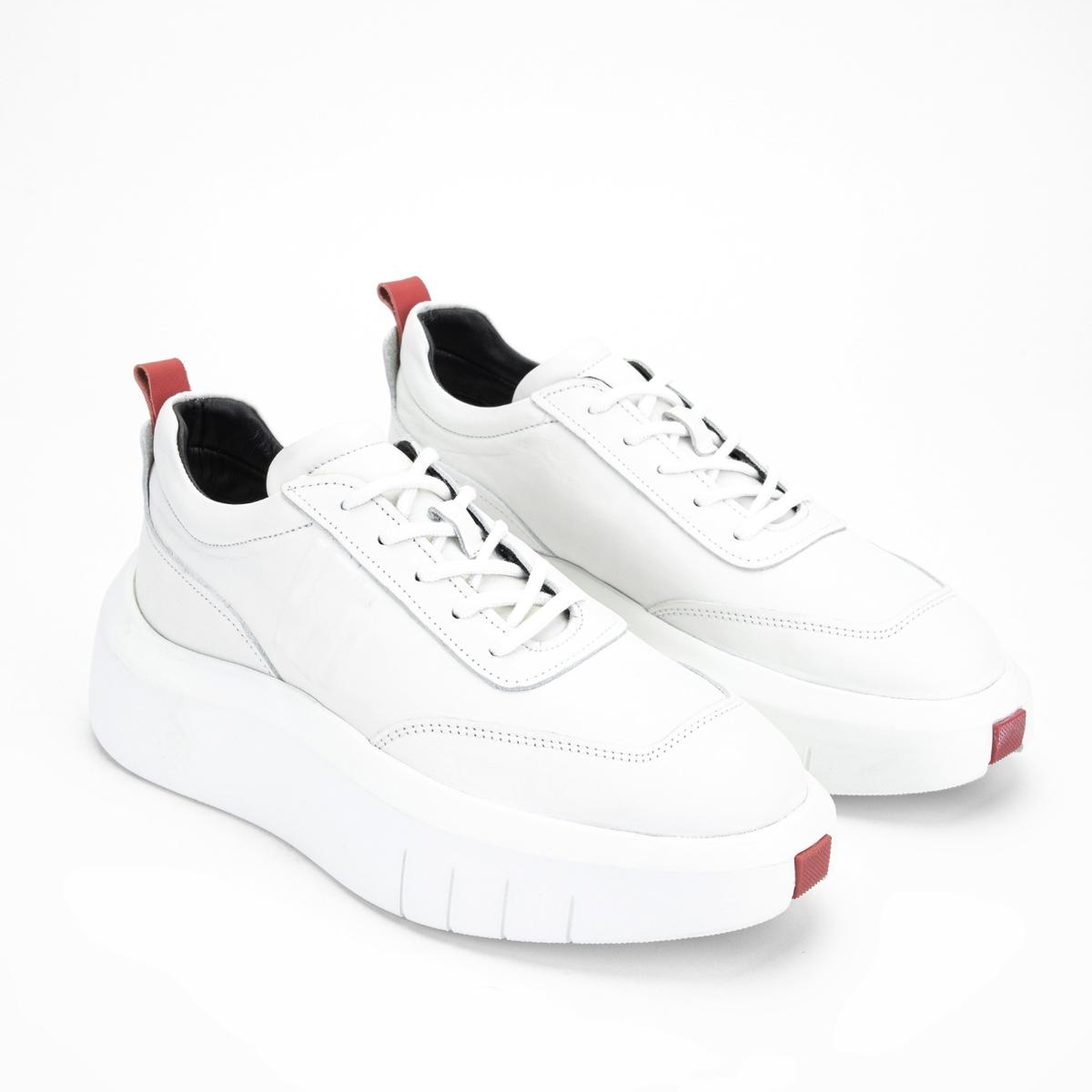 Valmenti Erkek Hakiki Deri Beyaz Sneakers & Spor Ayakkabı