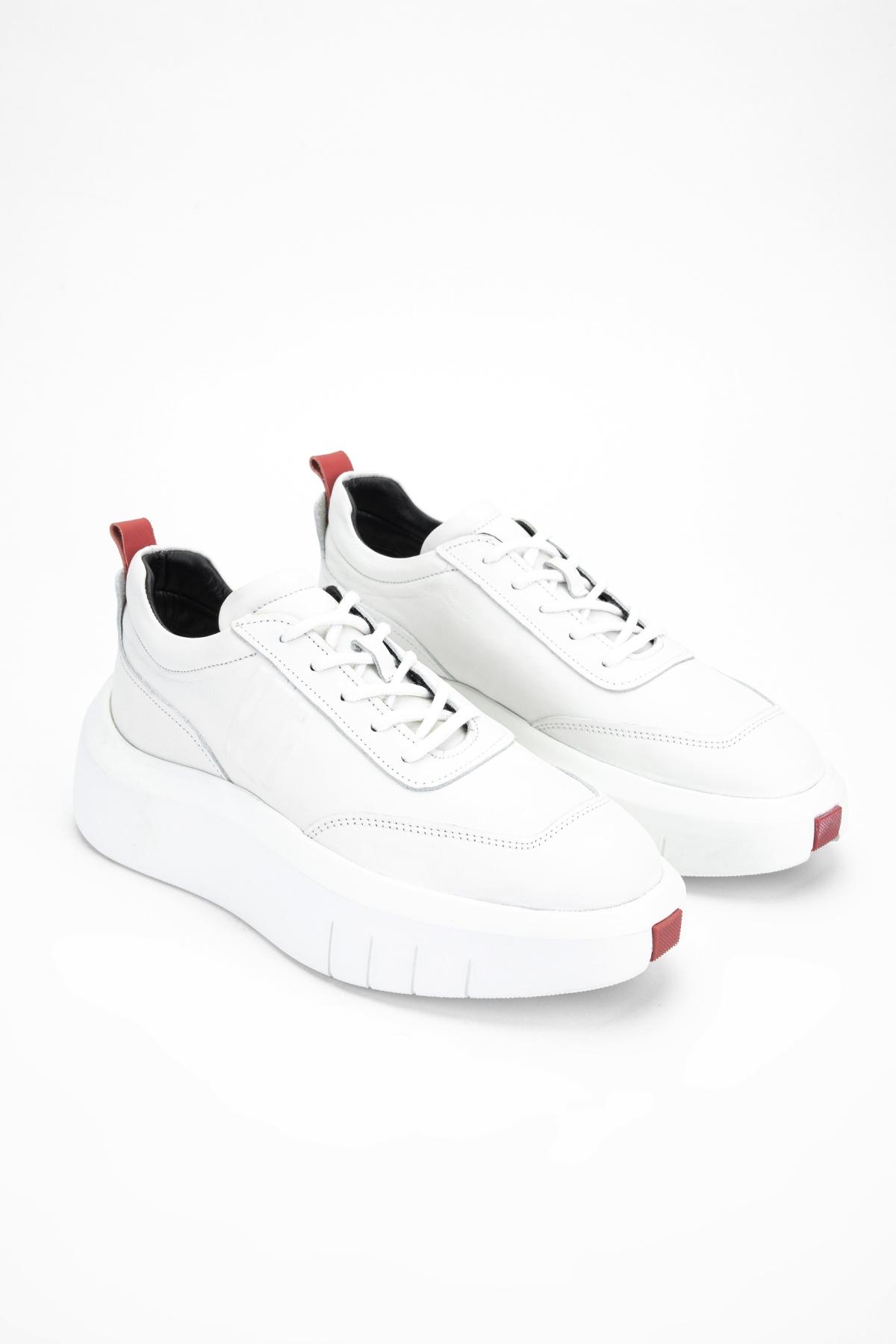 Valmenti Erkek Hakiki Deri Beyaz Sneakers & Spor Ayakkabı