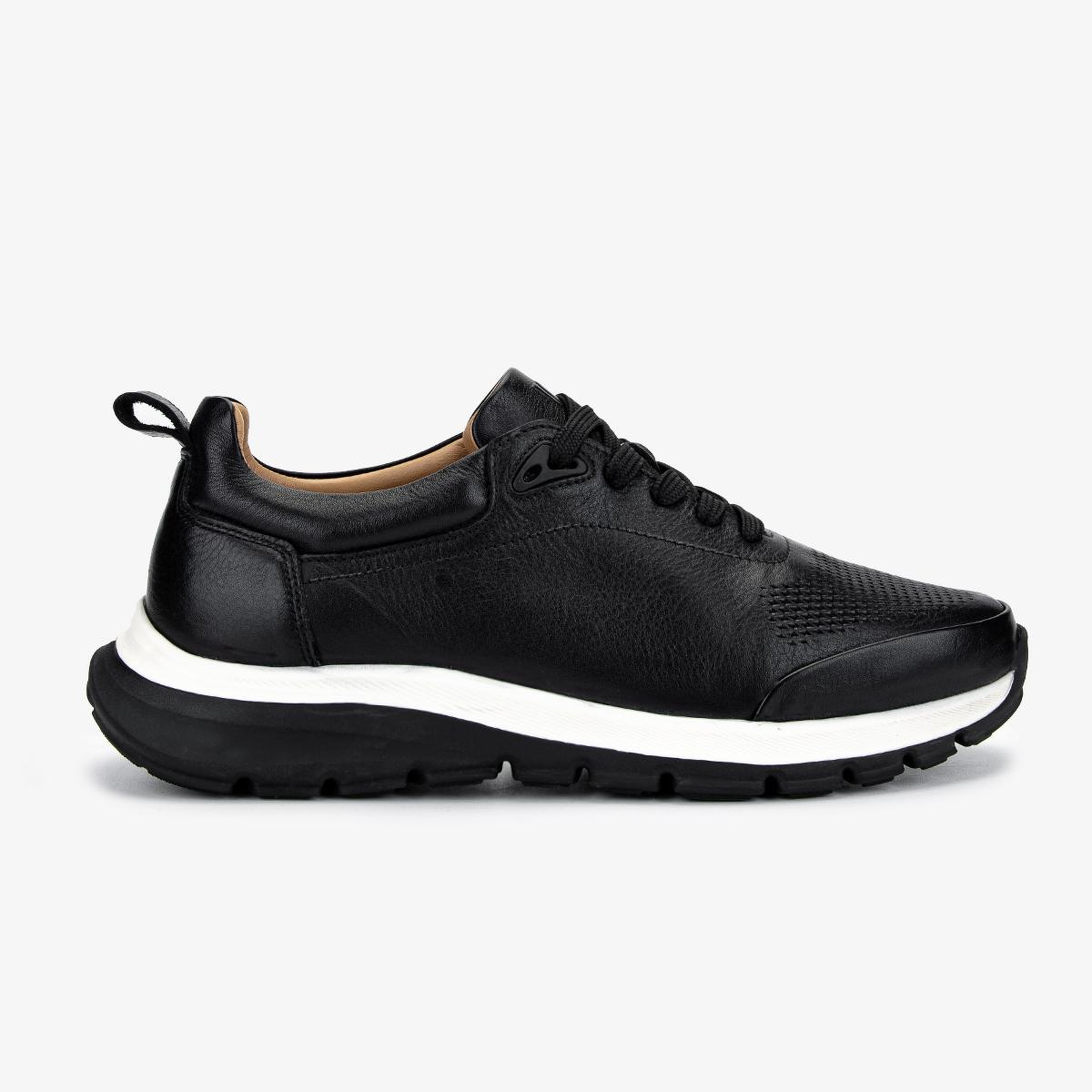 Valmenti Erkek Hakiki Deri Siyah Sneakers & Spor Ayakkabı