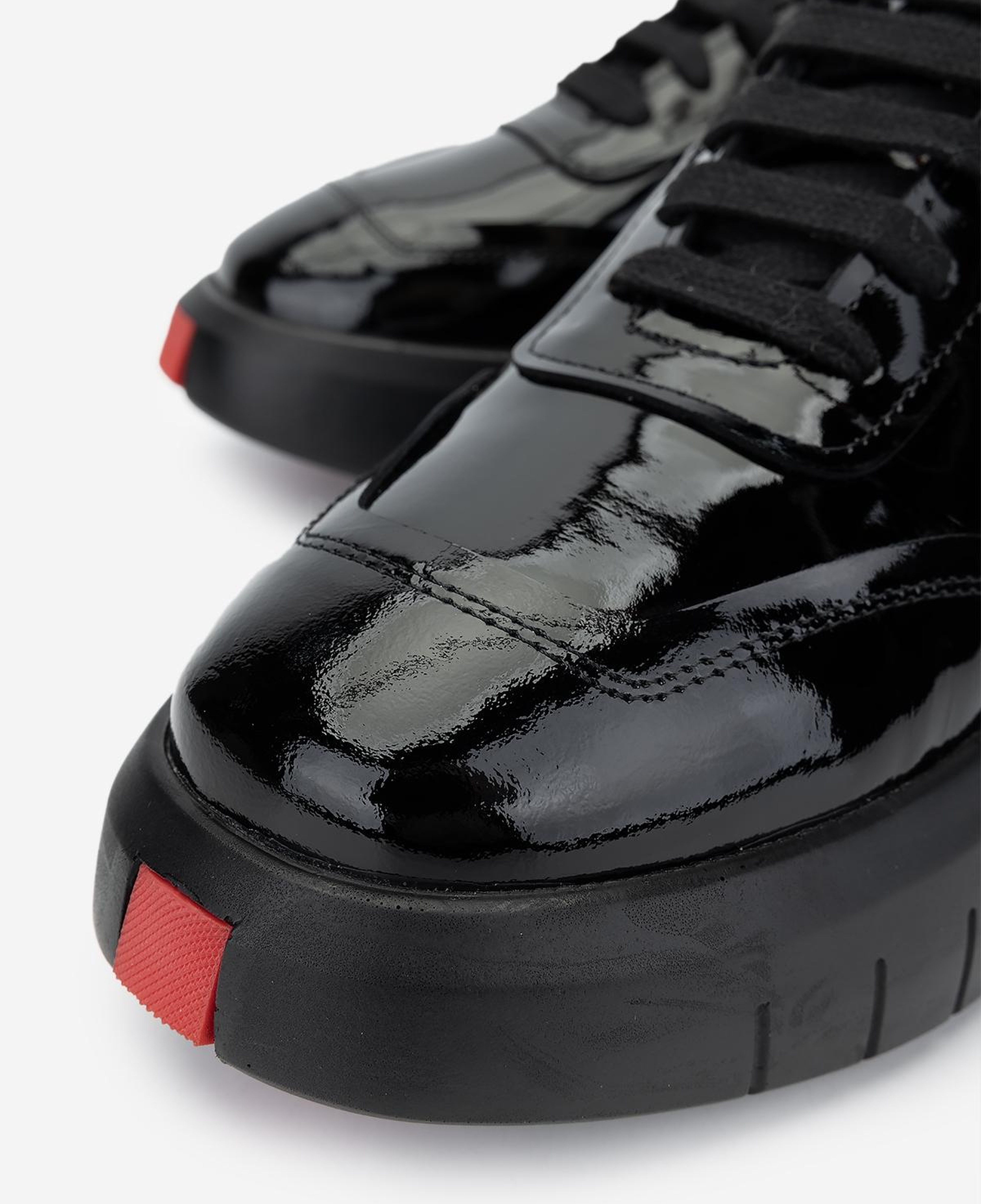 Valmenti Erkek Hakiki Deri Siyah Rugan Sneakers & Spor Ayakkabı