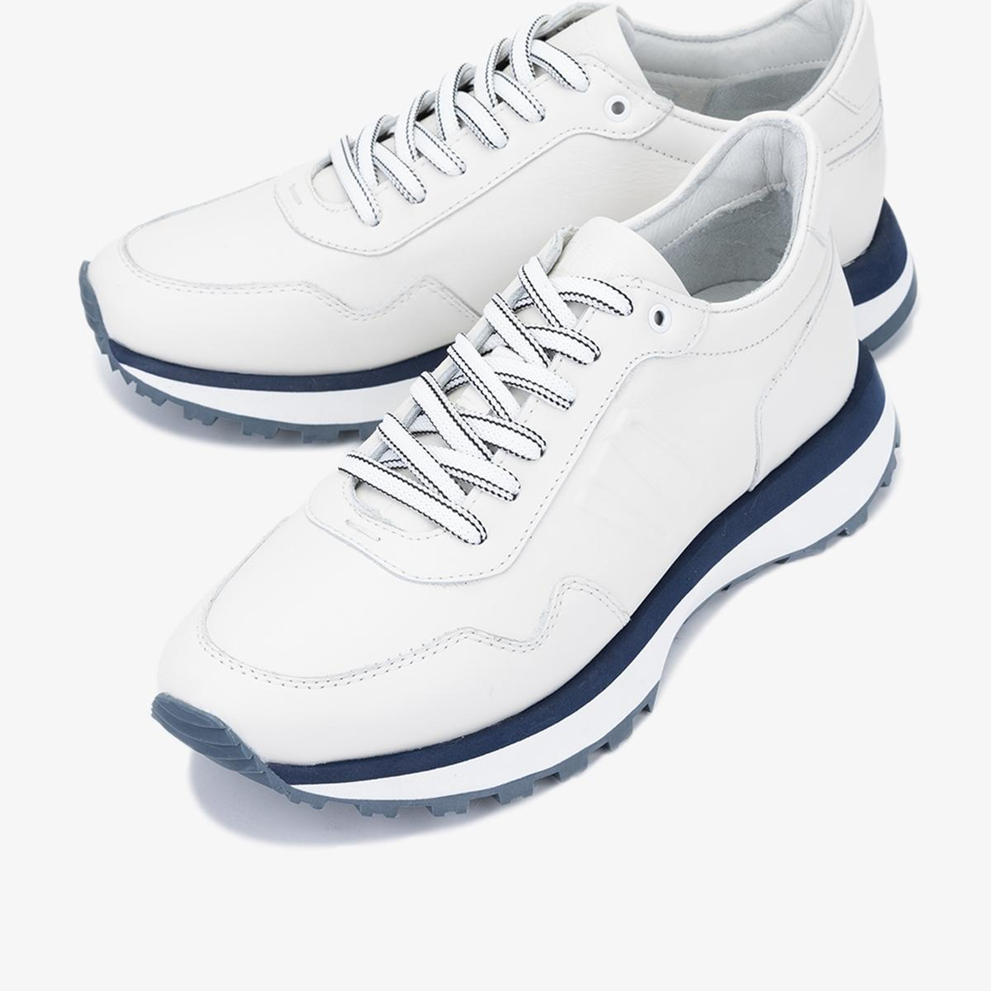 Valmenti Erkek Hakiki Deri Beyaz Sneakers & Spor Ayakkabı