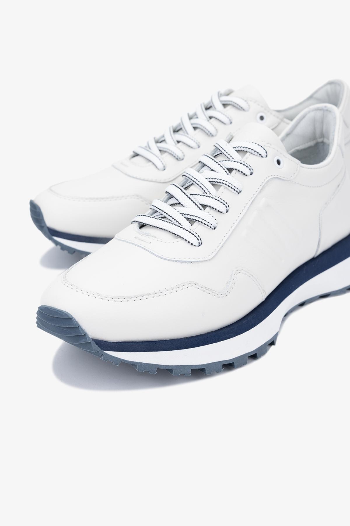 Valmenti Erkek Hakiki Deri Beyaz Sneakers & Spor Ayakkabı