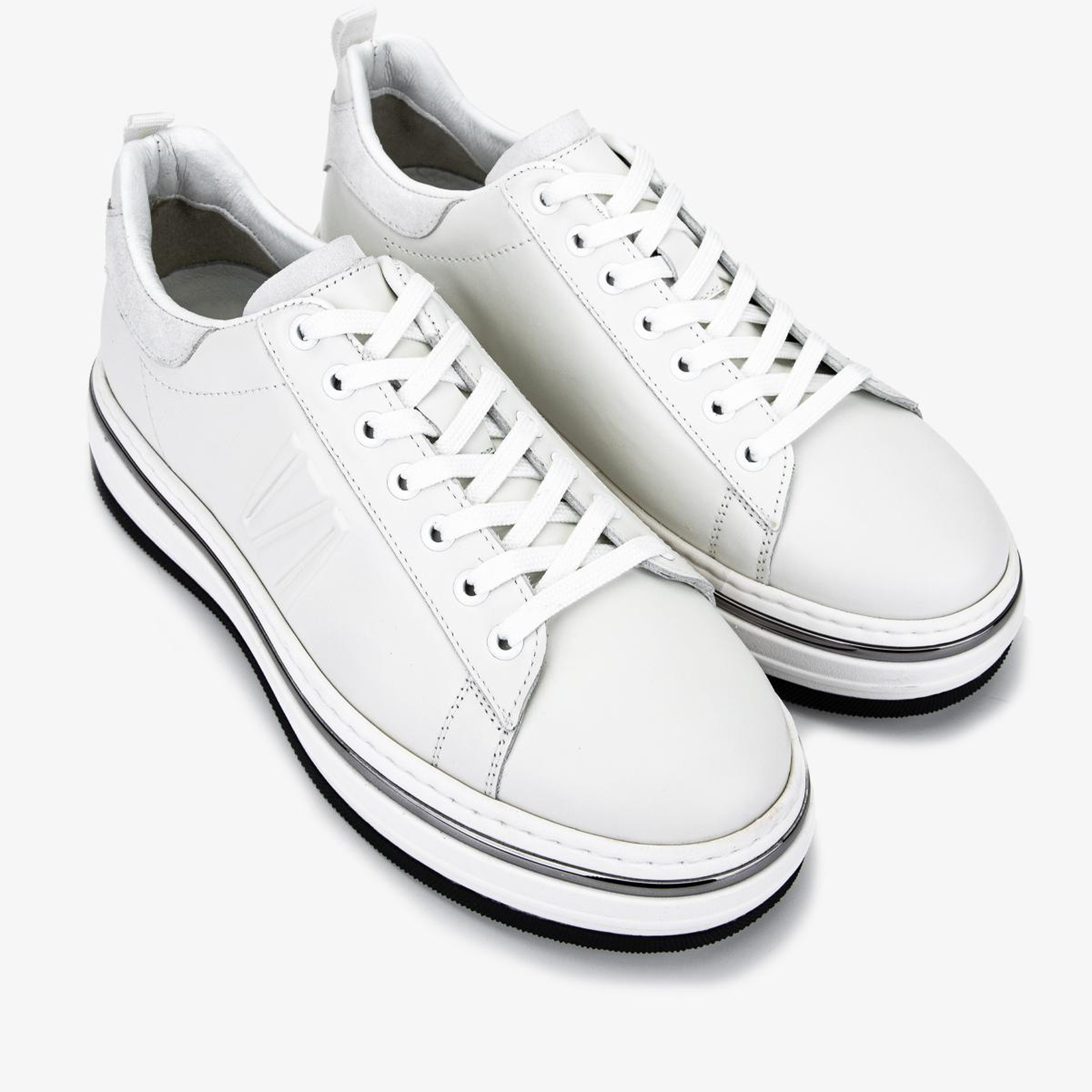 Valmenti Erkek Hakiki Deri Beyaz Sneakers & Spor Ayakkabı