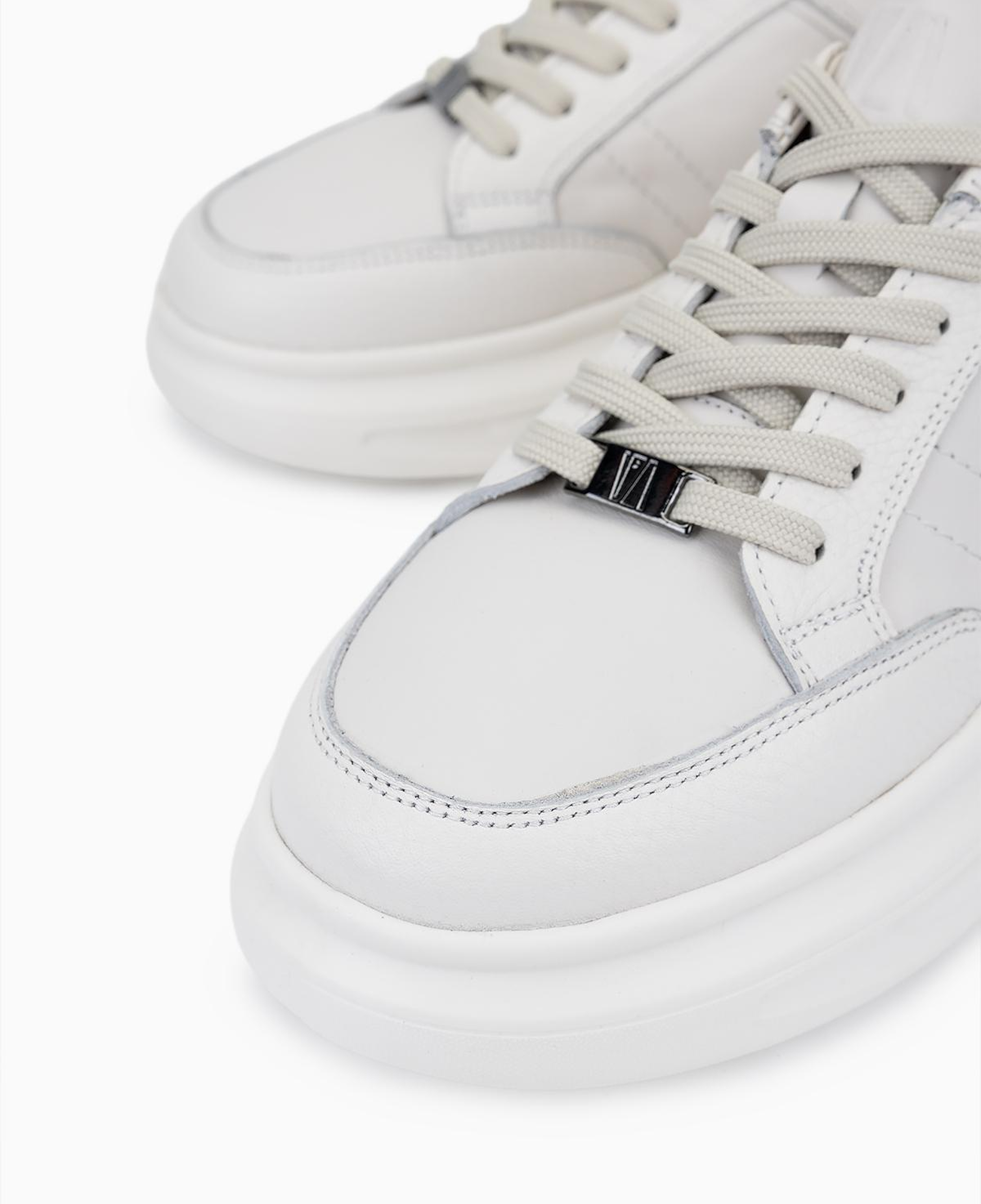 Valmenti Erkek Hakiki Deri Kırık Beyaz Sneakers & Spor Ayakkabı