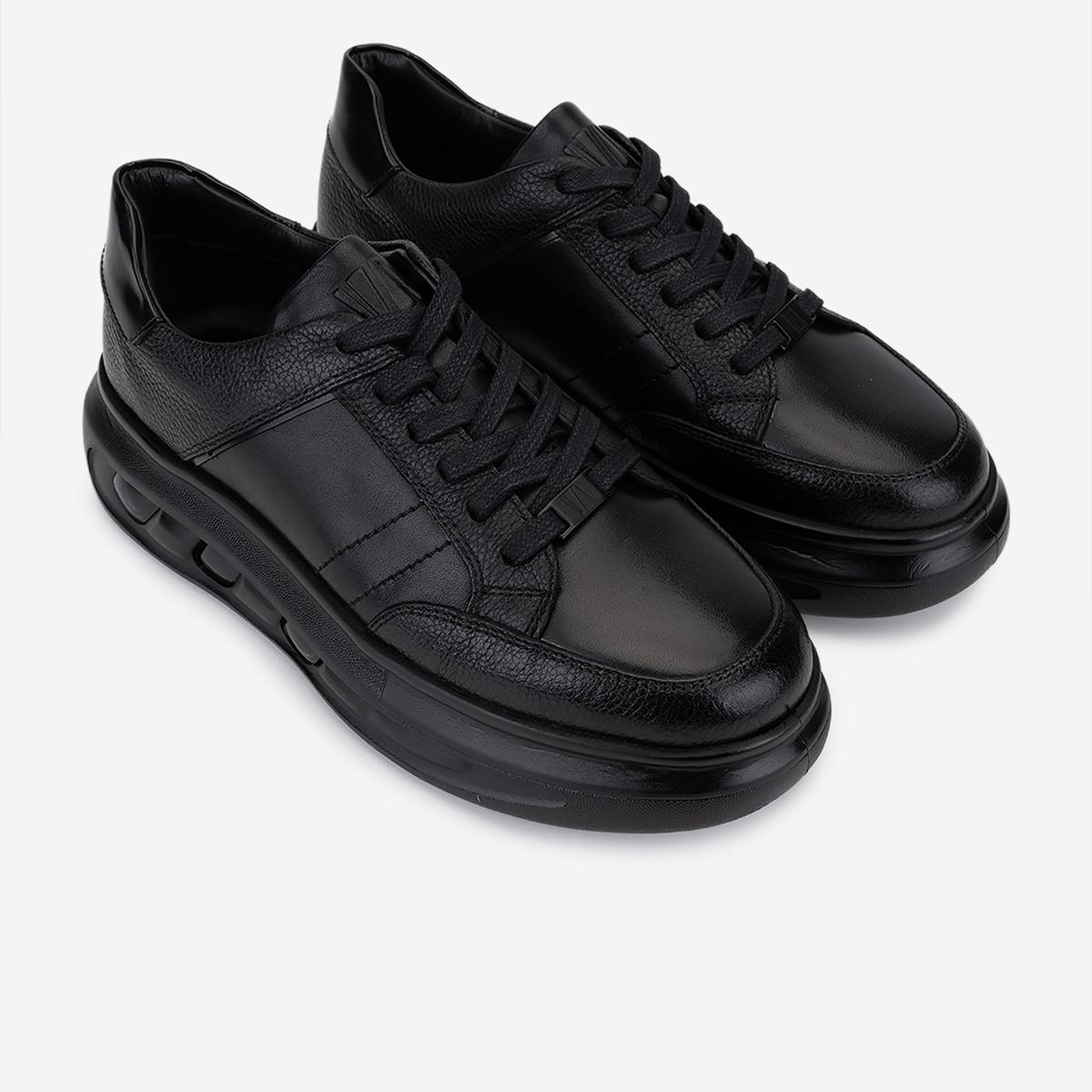 Valmenti Erkek Hakiki Deri Siyah Sneakers & Spor Ayakkabı