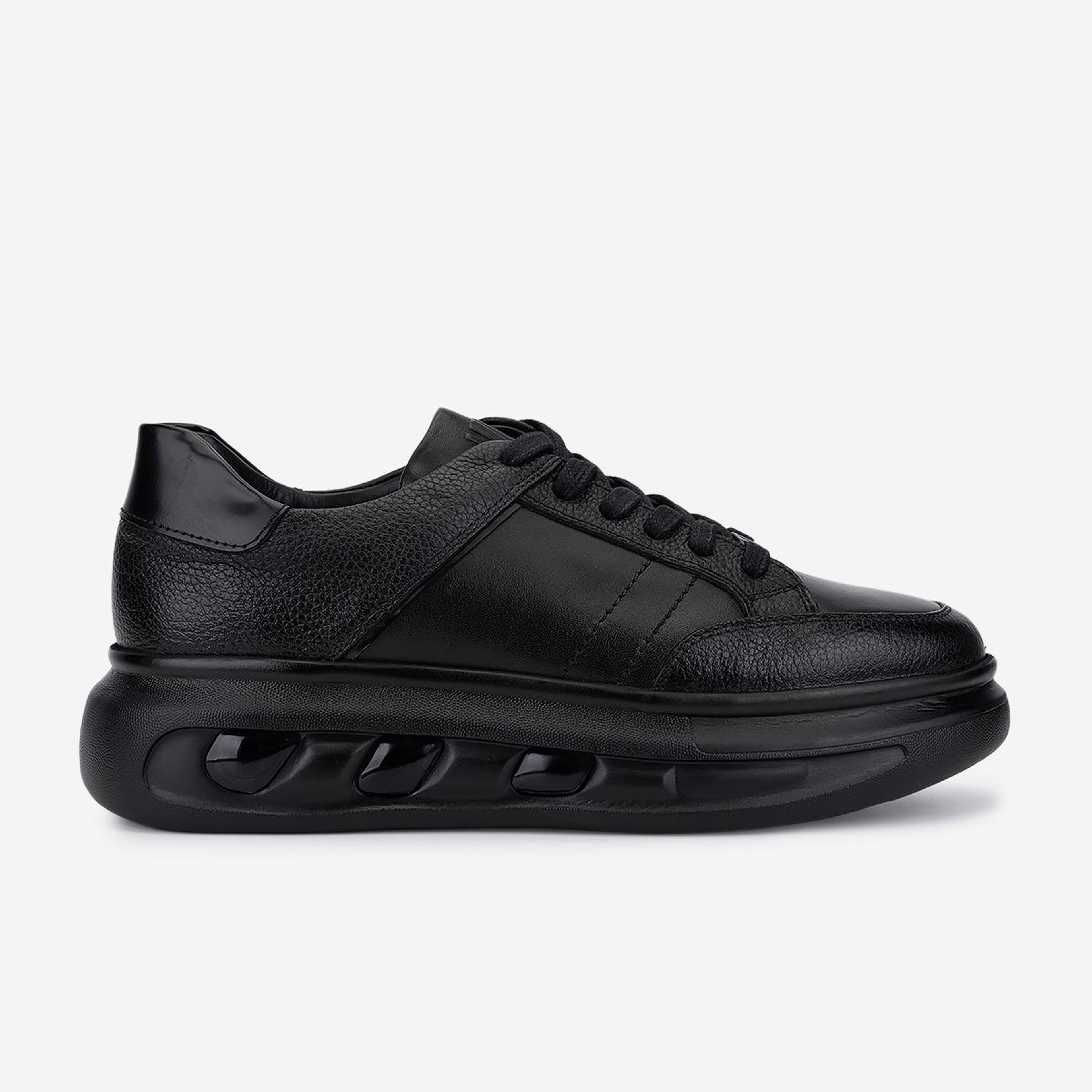 Valmenti Erkek Hakiki Deri Siyah Sneakers & Spor Ayakkabı