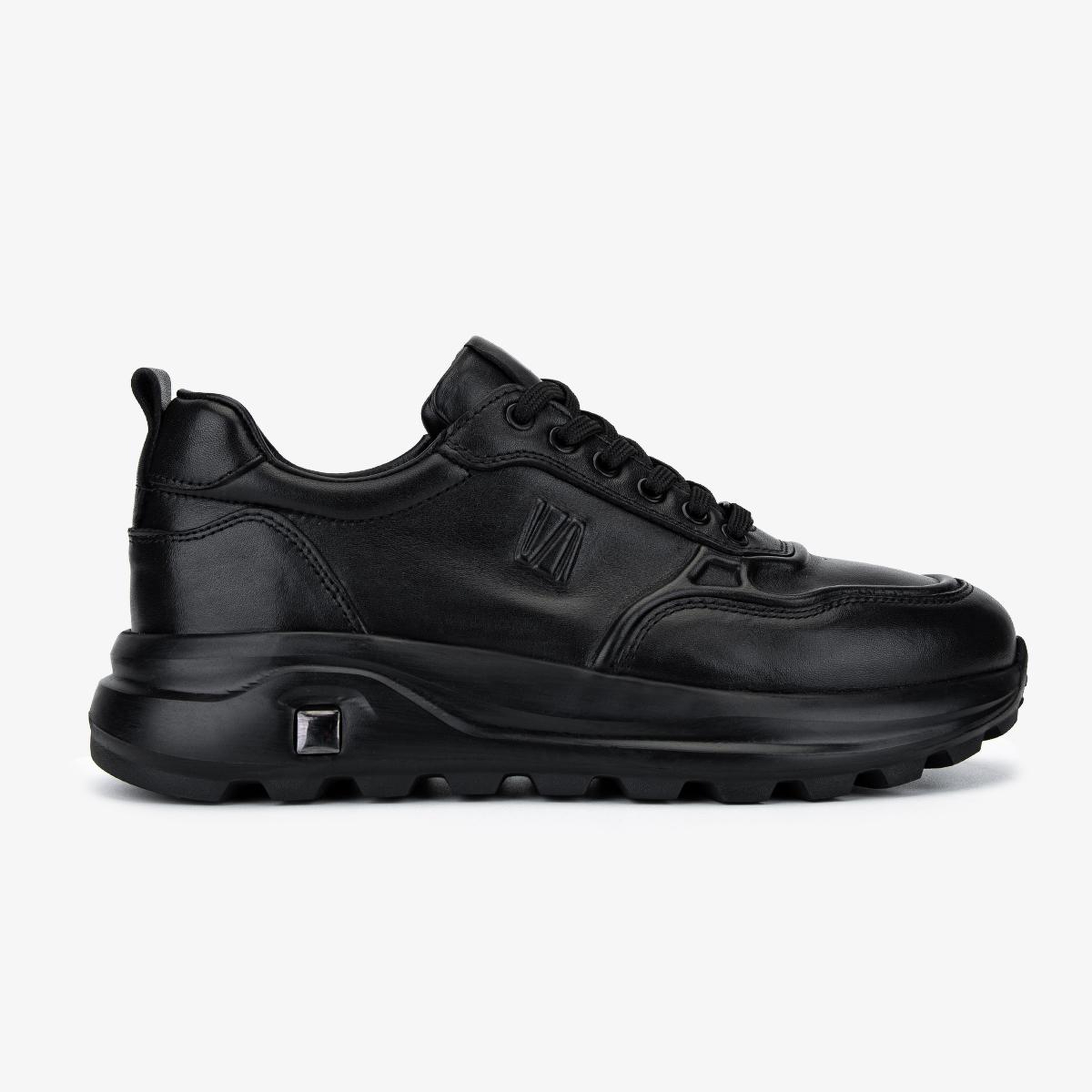 Valmenti Erkek Hakiki Deri Siyah Sneakers & Spor Ayakkabı