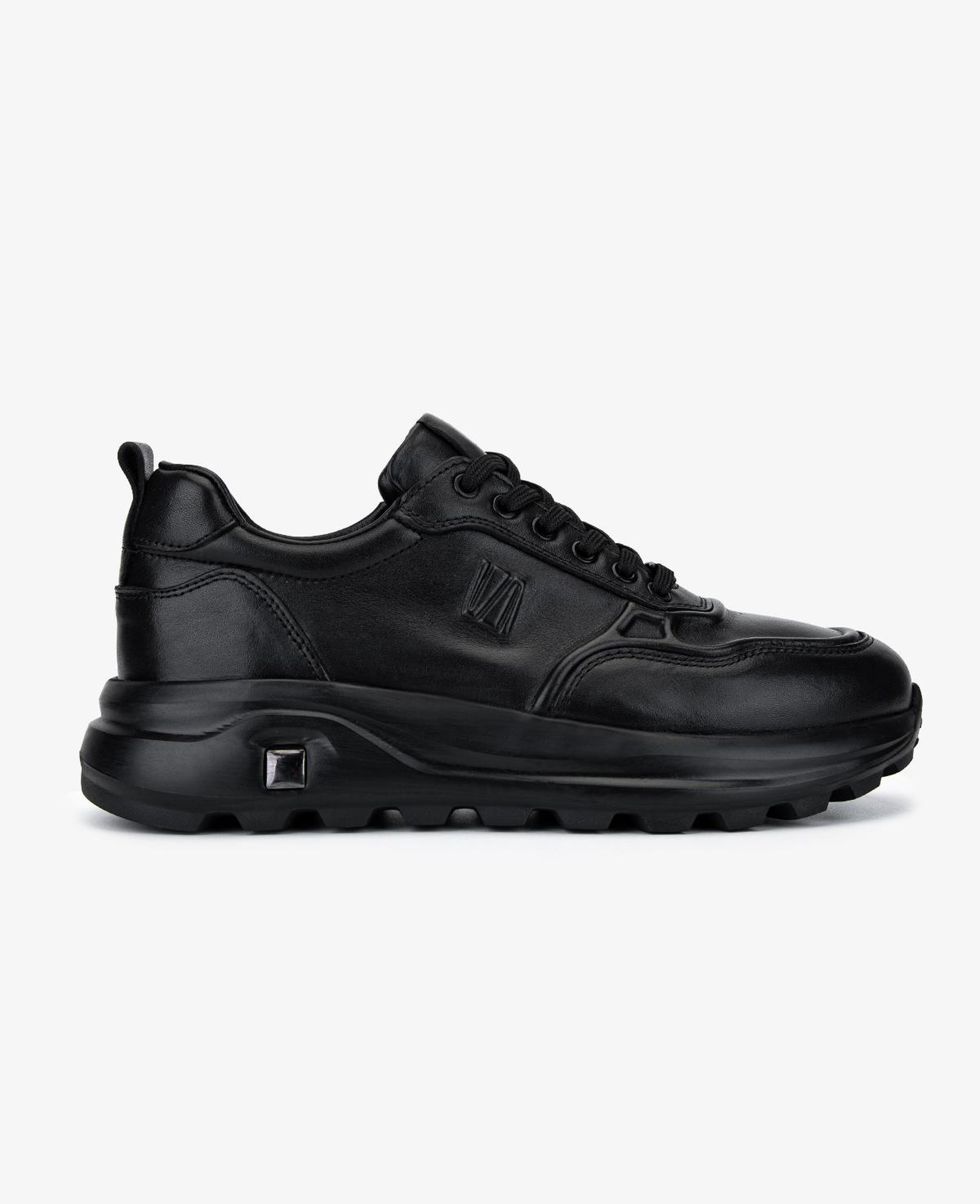 Valmenti Erkek Hakiki Deri Siyah Sneakers & Spor Ayakkabı