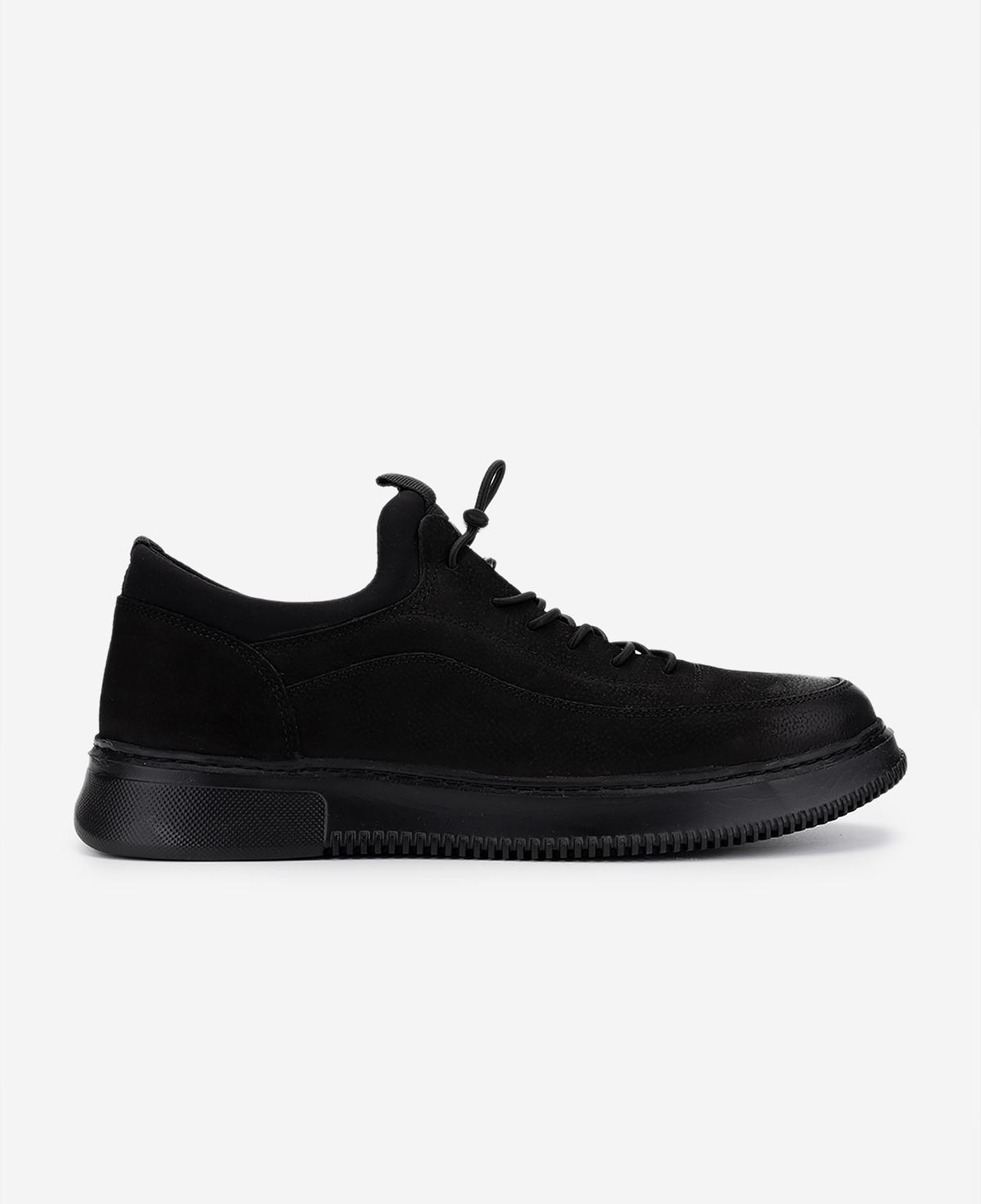 Valmenti Erkek Hakiki Deri Siyah Nubuk Sneakers & Spor Ayakkabı