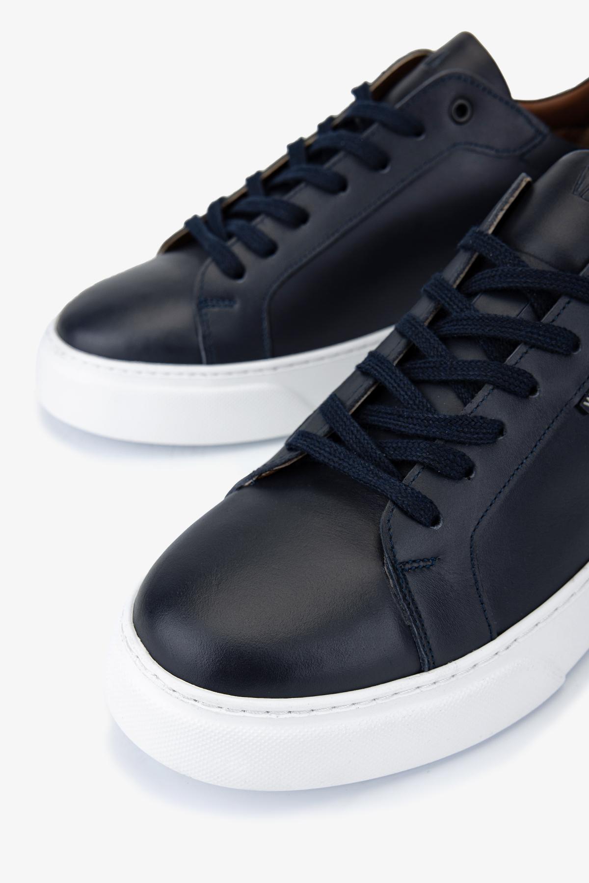 Valmenti Erkek Hakiki Deri Lacivert Sneakers & Spor Ayakkabı