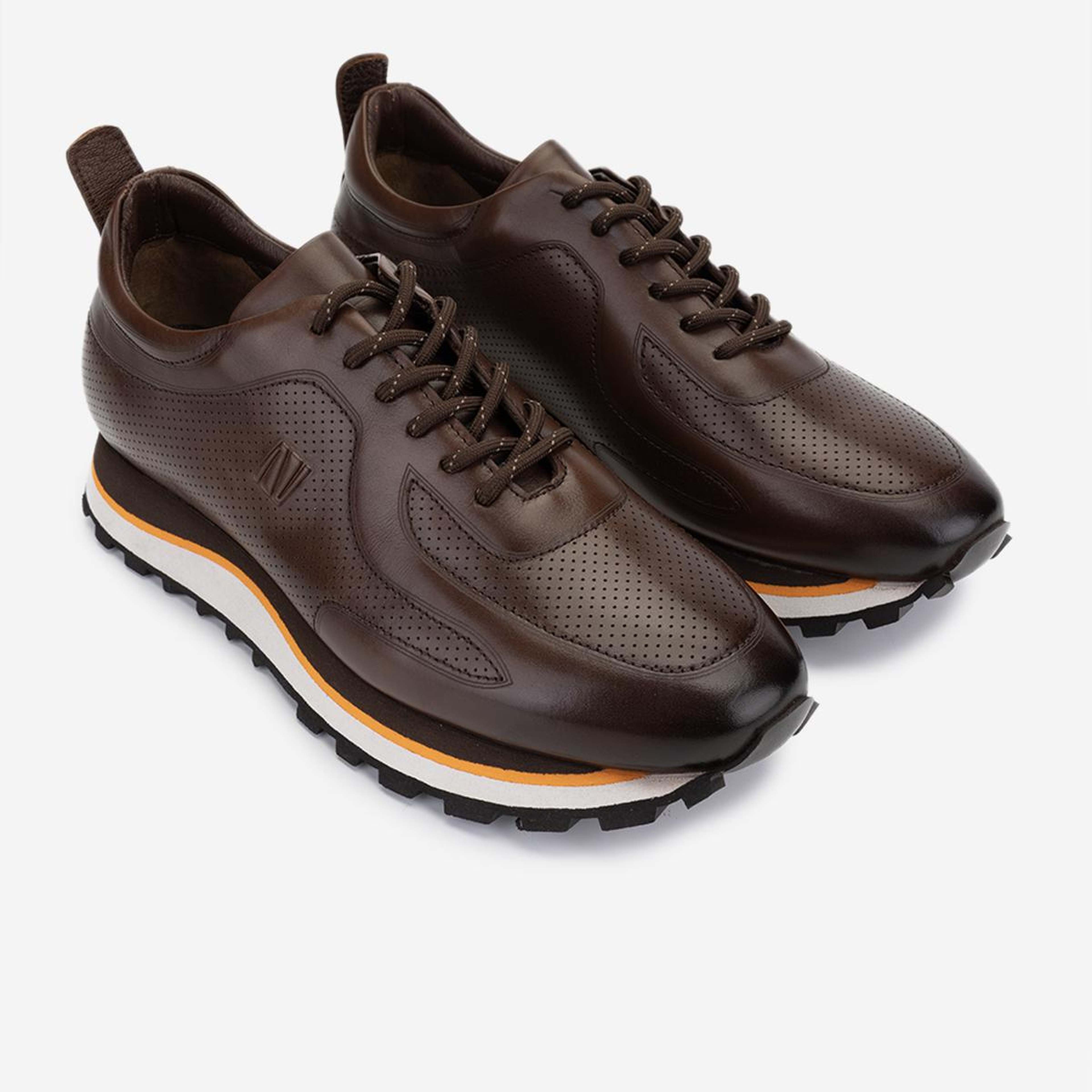 Valmenti Erkek Hakiki Deri Kahverengi Sneakers & Spor Ayakkabı