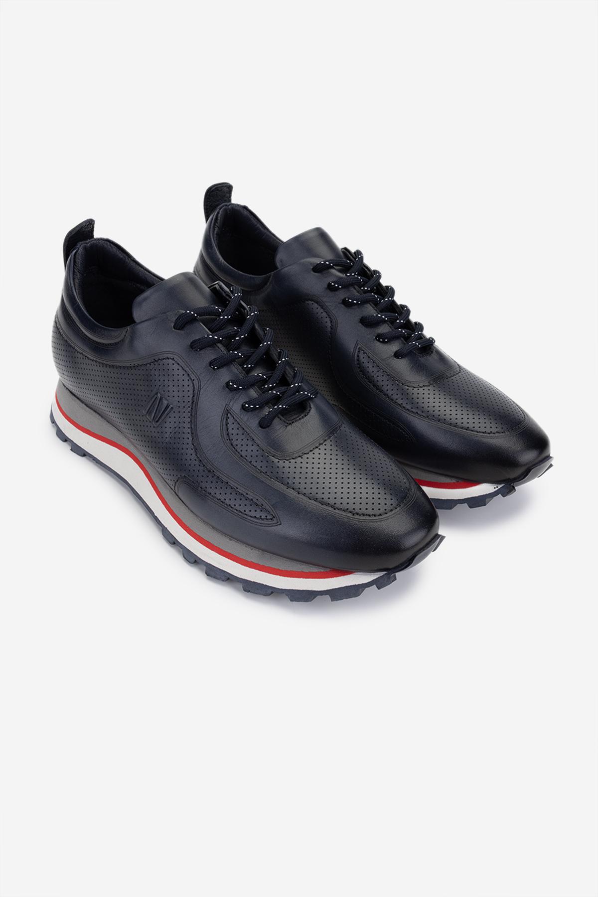 Valmenti Erkek Hakiki Deri Lacivert Sneakers & Spor Ayakkabı