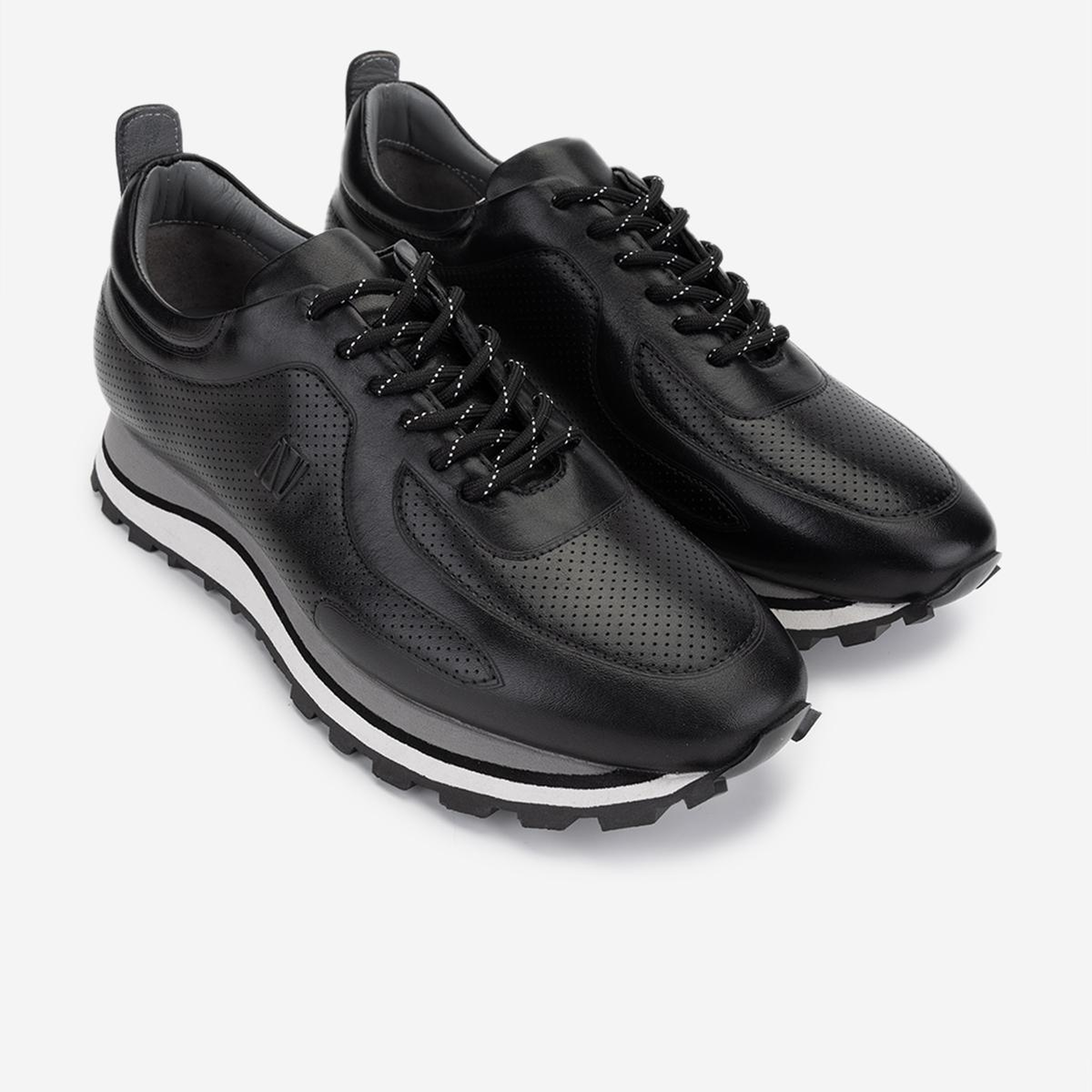 Valmenti Erkek Hakiki Deri Siyah Sneakers & Spor Ayakkabı