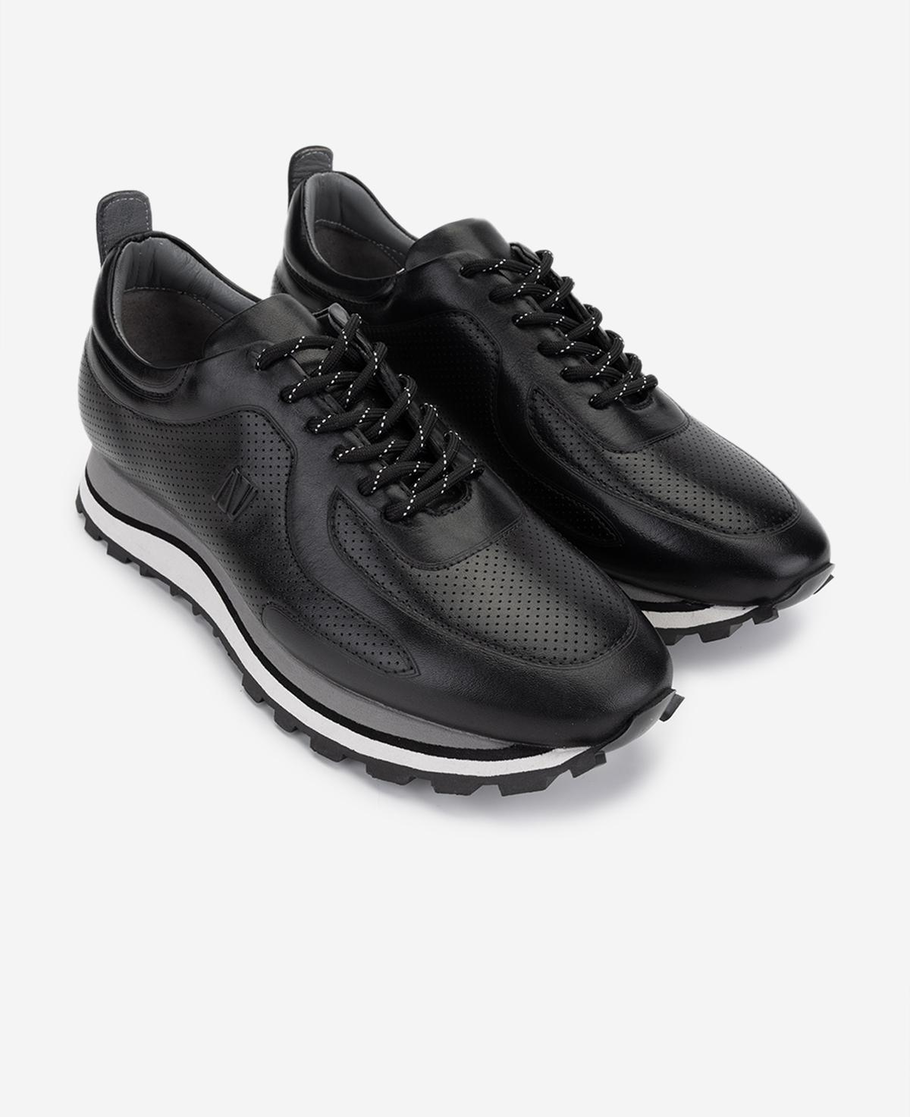 Valmenti Erkek Hakiki Deri Siyah Sneakers & Spor Ayakkabı