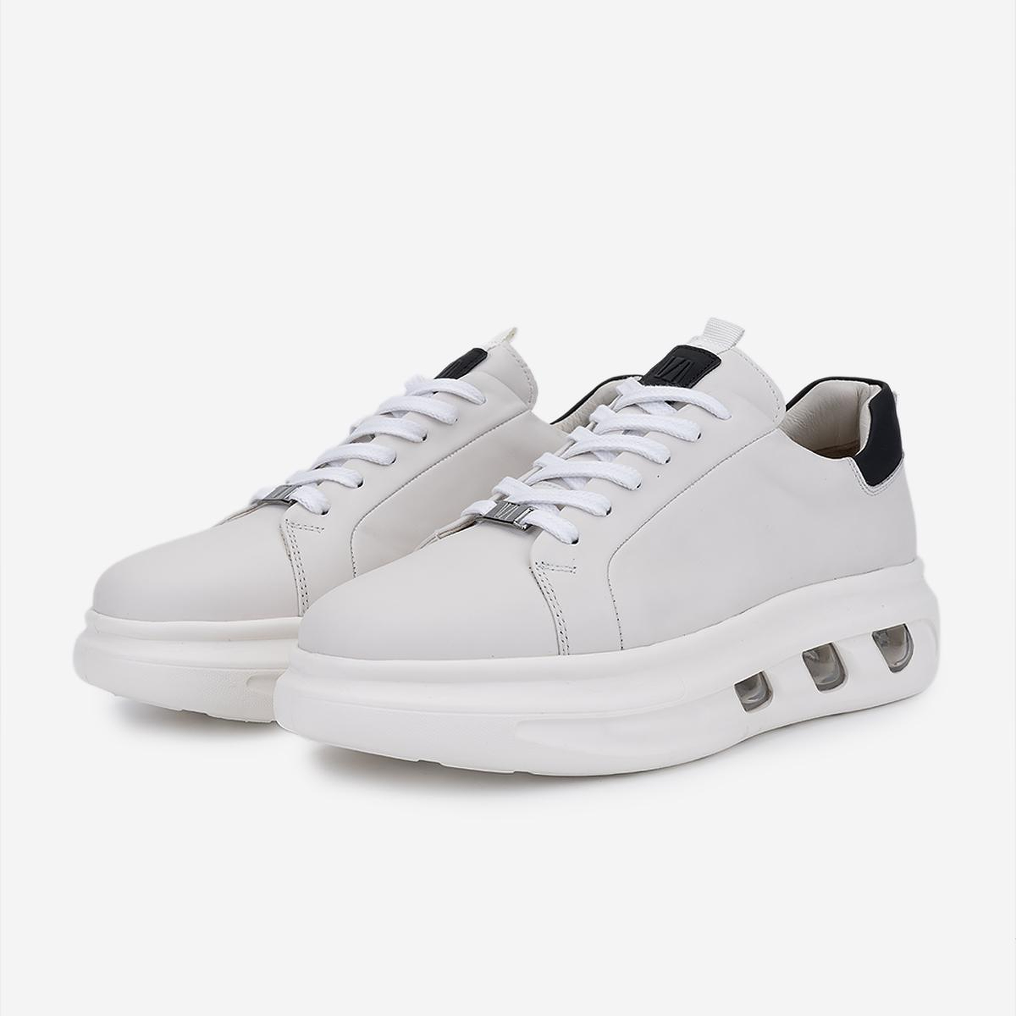 Valmenti Erkek Hakiki Deri Kırık Beyaz Sneakers & Spor Ayakkabı