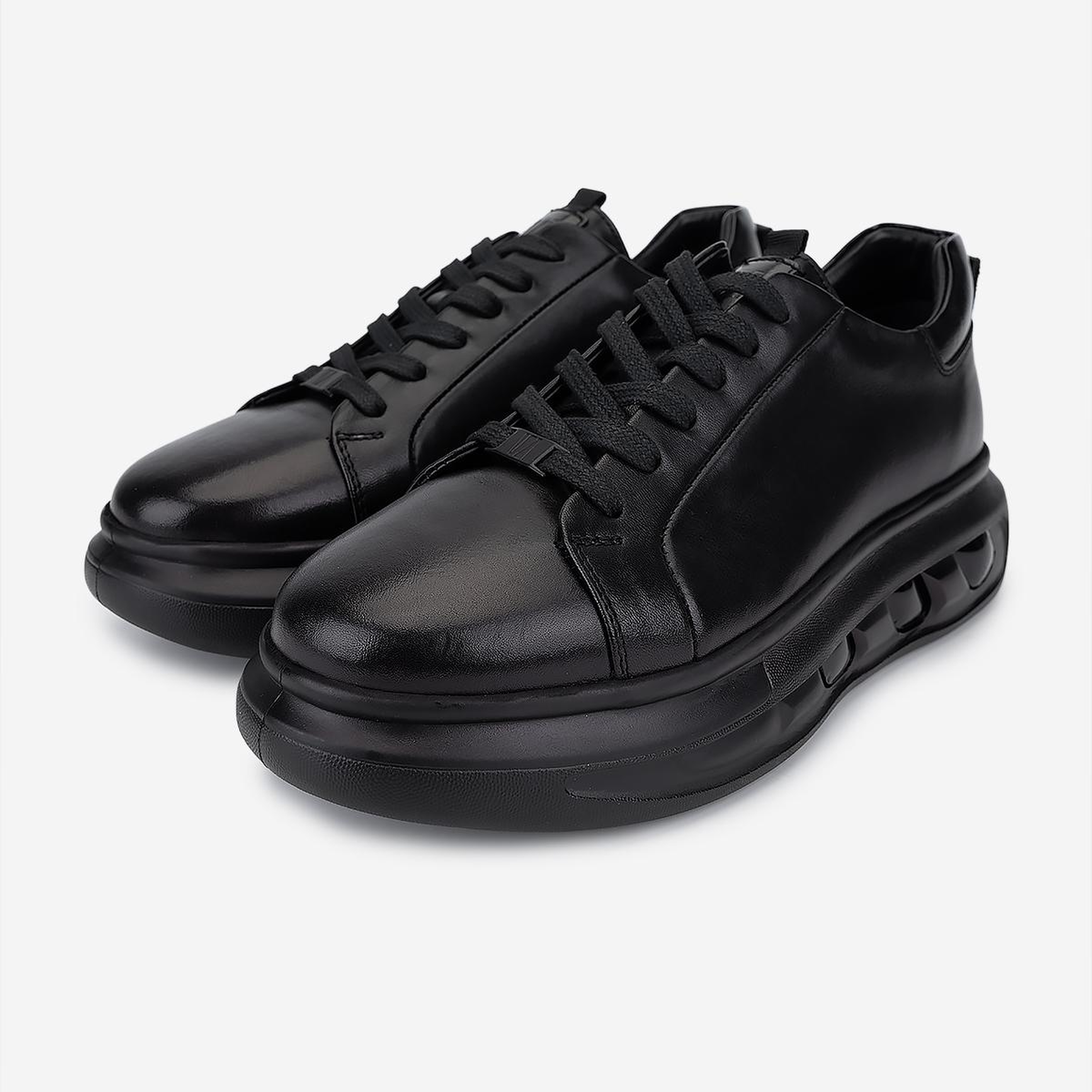 Valmenti Erkek Hakiki Deri Siyah Sneakers & Spor Ayakkabı