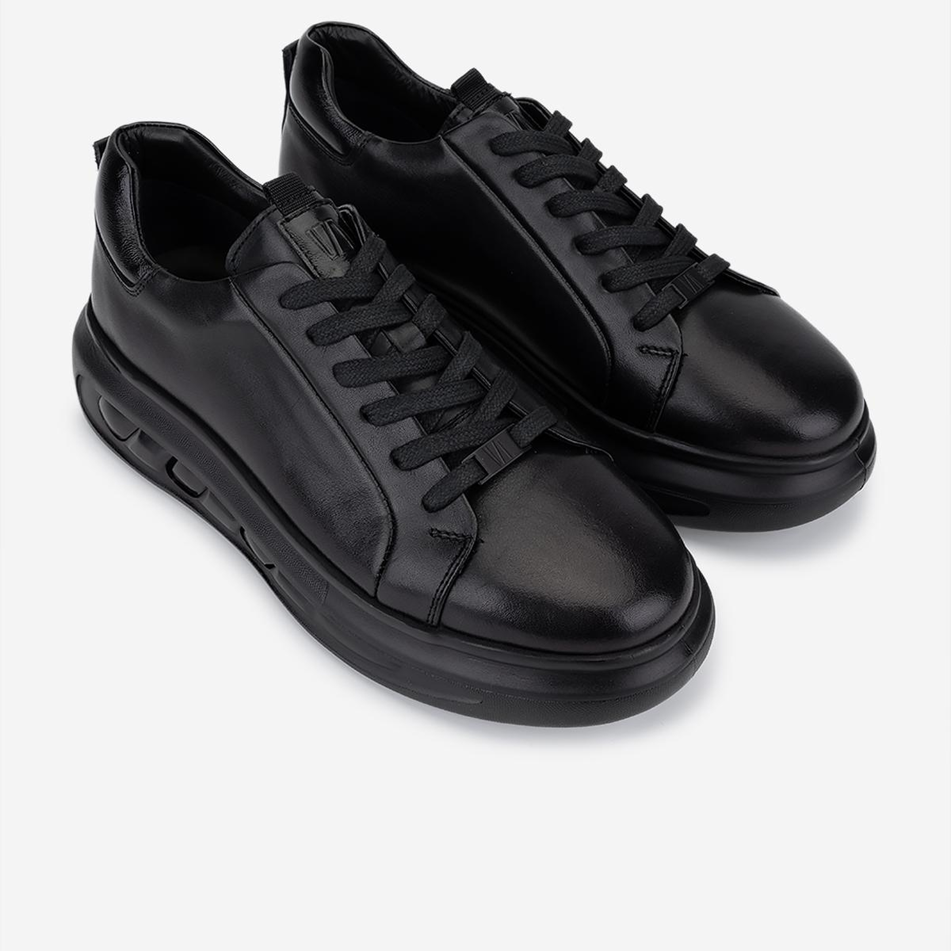 Valmenti Erkek Hakiki Deri Siyah Sneakers & Spor Ayakkabı
