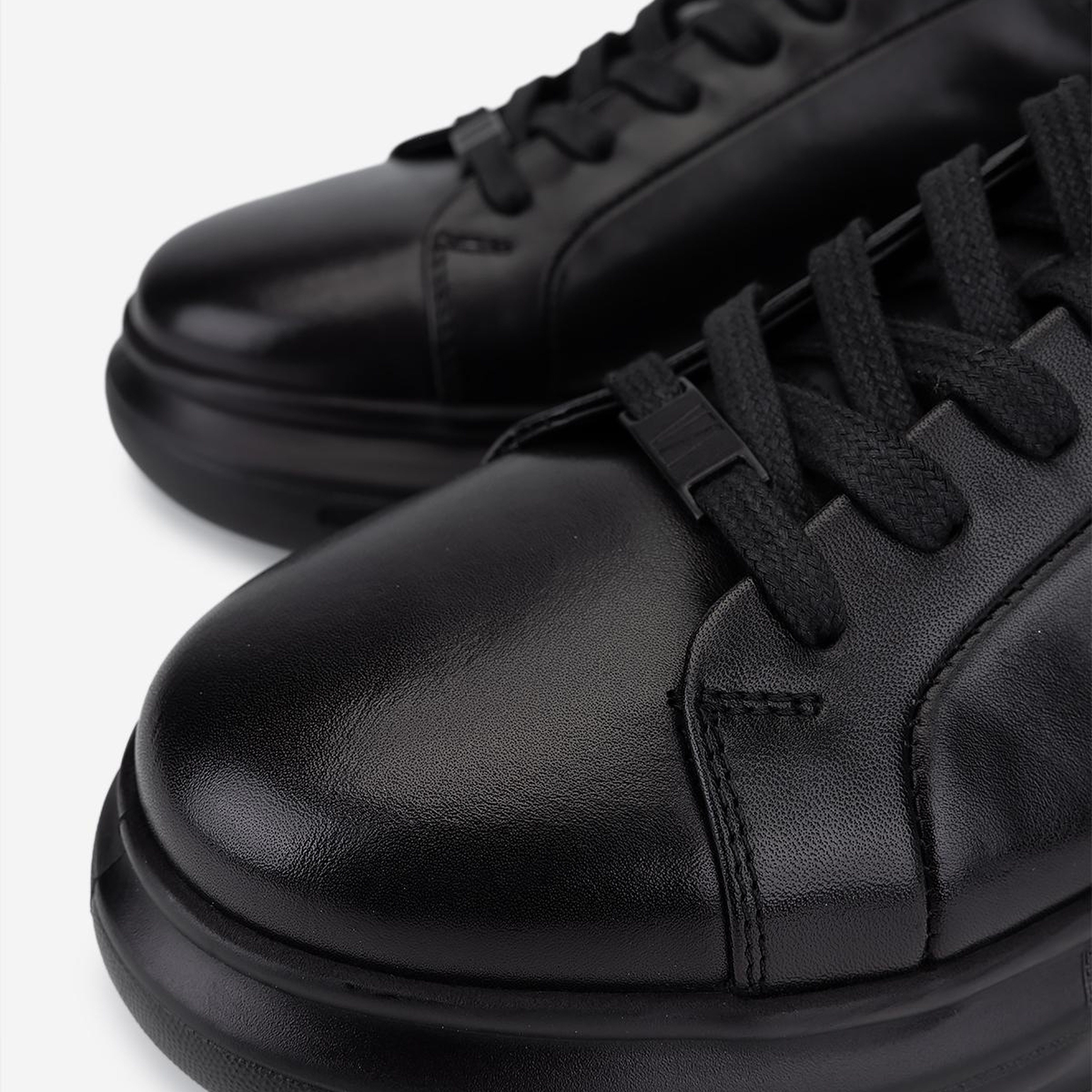 Valmenti Erkek Hakiki Deri Siyah Sneakers & Spor Ayakkabı