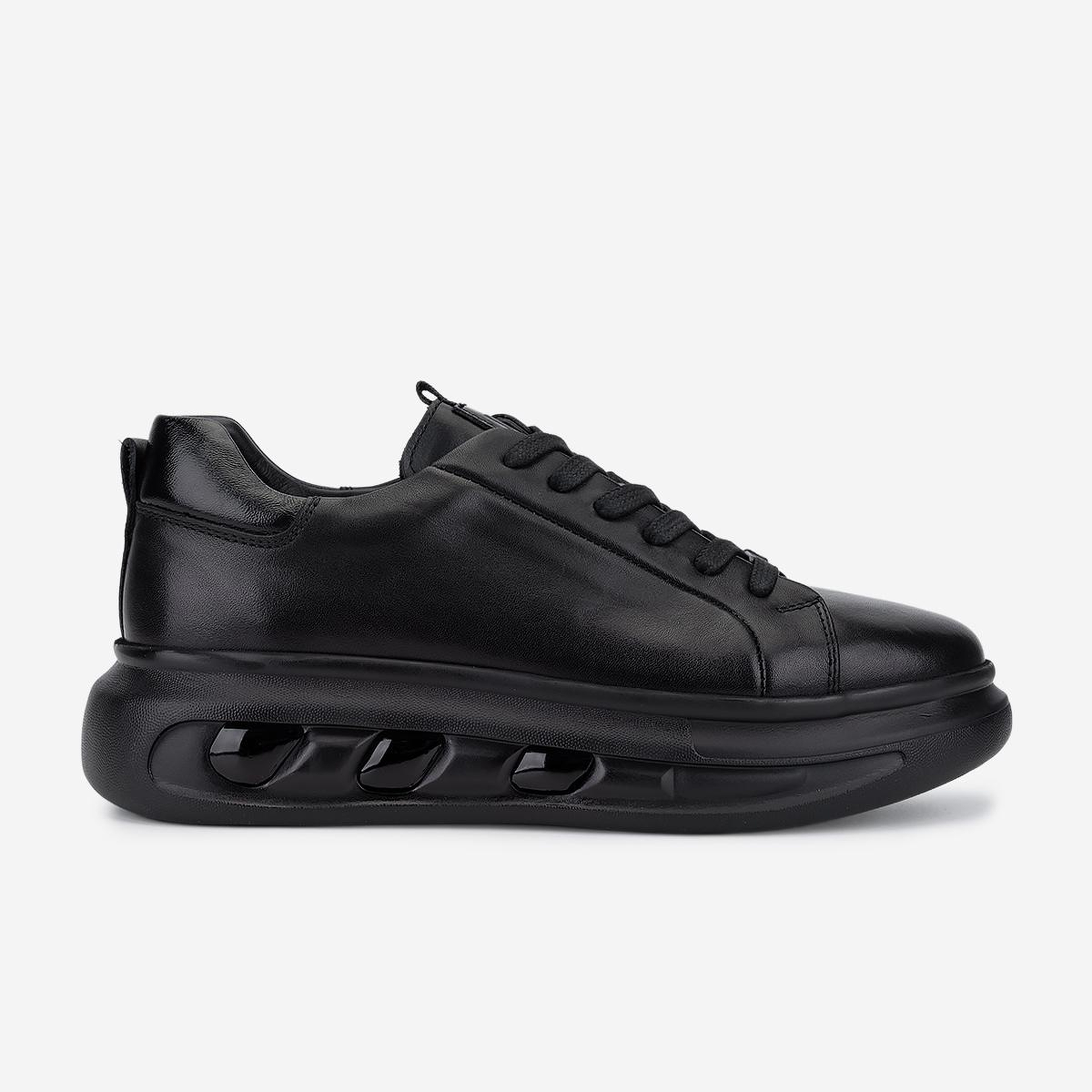 Valmenti Erkek Hakiki Deri Siyah Sneakers & Spor Ayakkabı