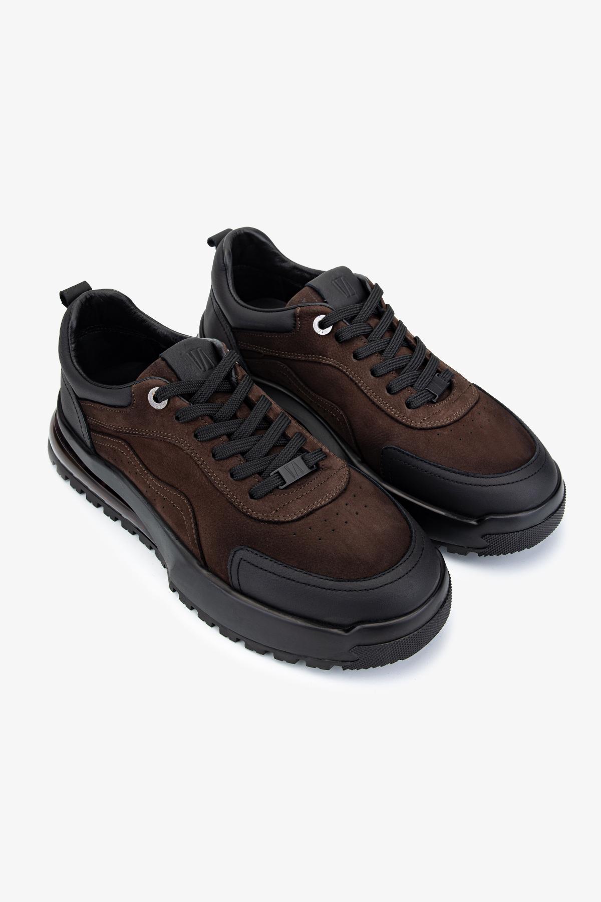 Valmenti Erkek Hakiki Deri Kahverengi Sneakers & Spor Ayakkabı