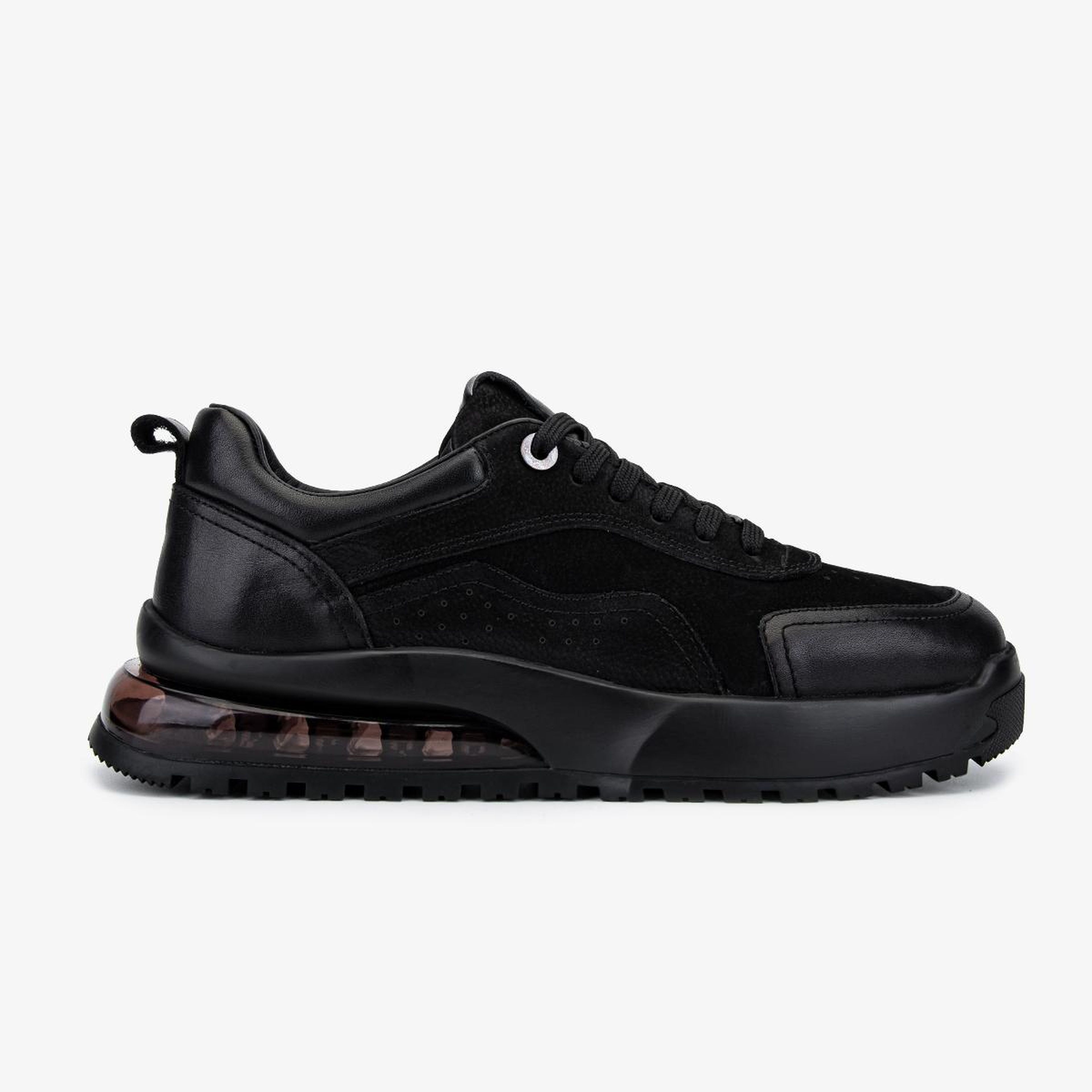 Valmenti Erkek Hakiki Deri Siyah Sneakers & Spor Ayakkabı