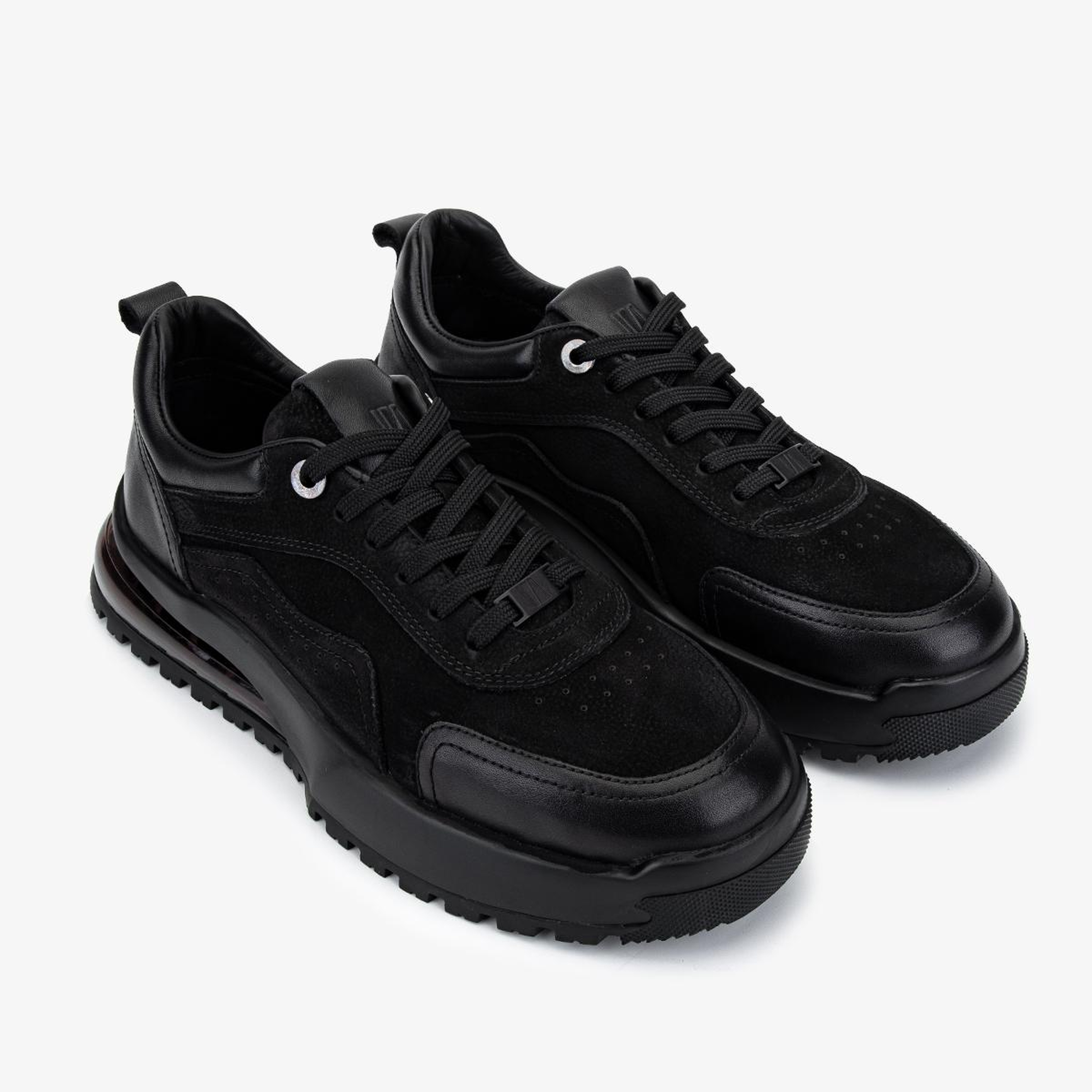 Valmenti Erkek Hakiki Deri Siyah Sneakers & Spor Ayakkabı