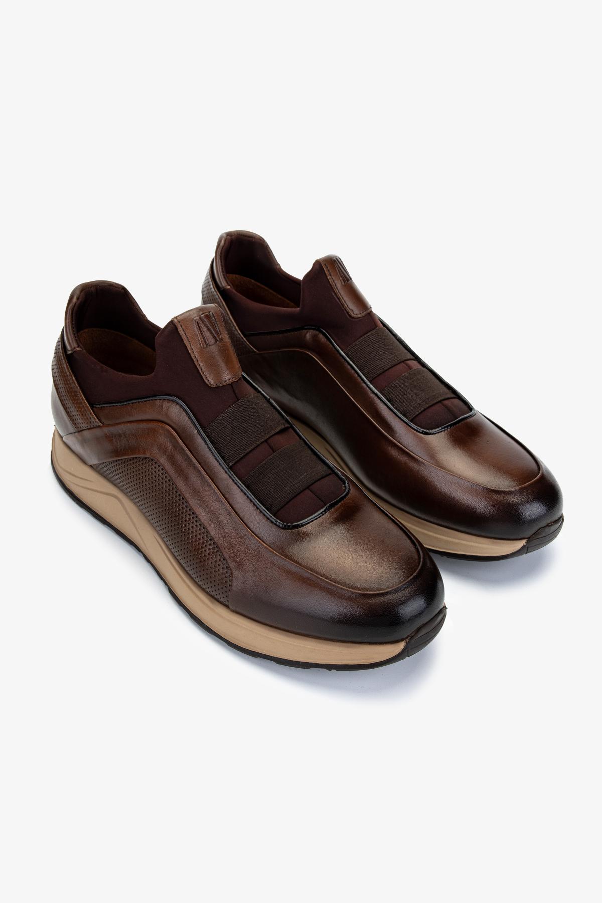 Valmenti Erkek Hakiki Deri Kahverengi Sneakers & Spor Ayakkabı