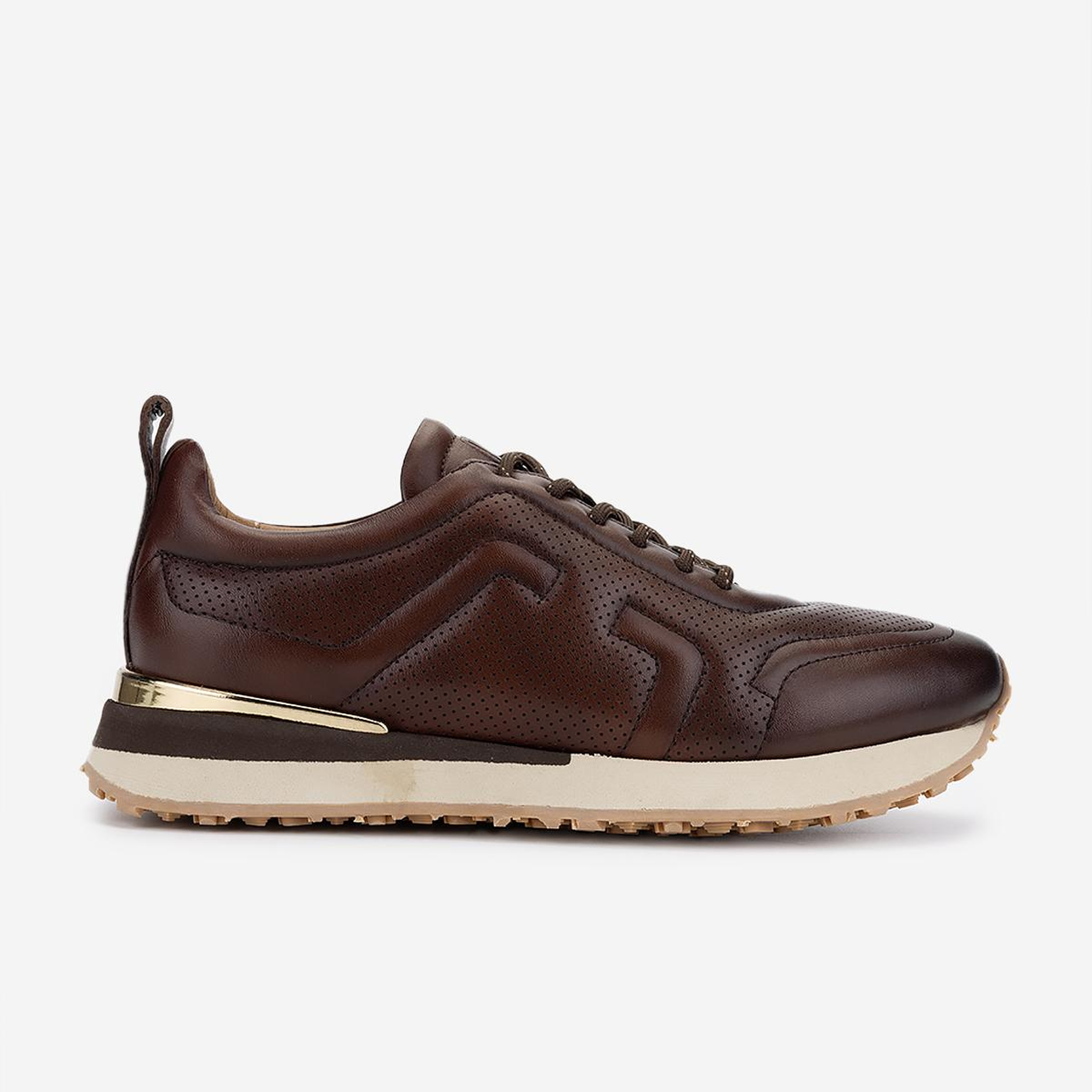 Valmenti Erkek Hakiki Deri Kahverengi Sneakers & Spor Ayakkabı